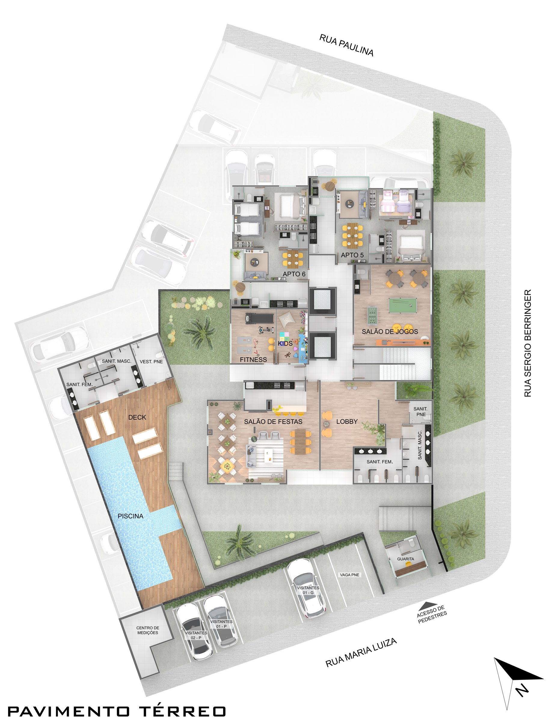 Planta de Pavimento térreo do Parc Barcelona