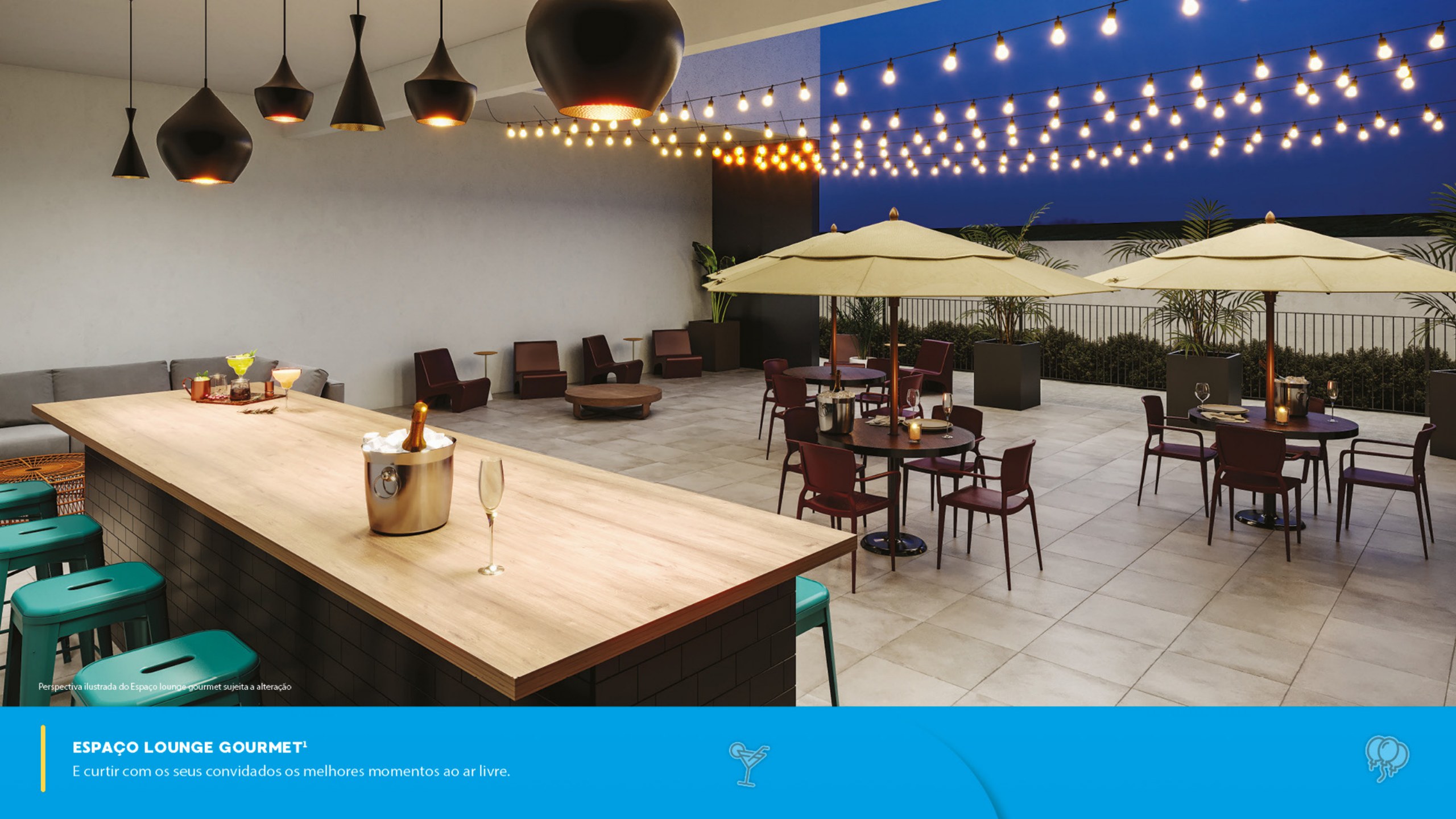 Espaço lounge gourmet — PiN Osasco Residencial Clube