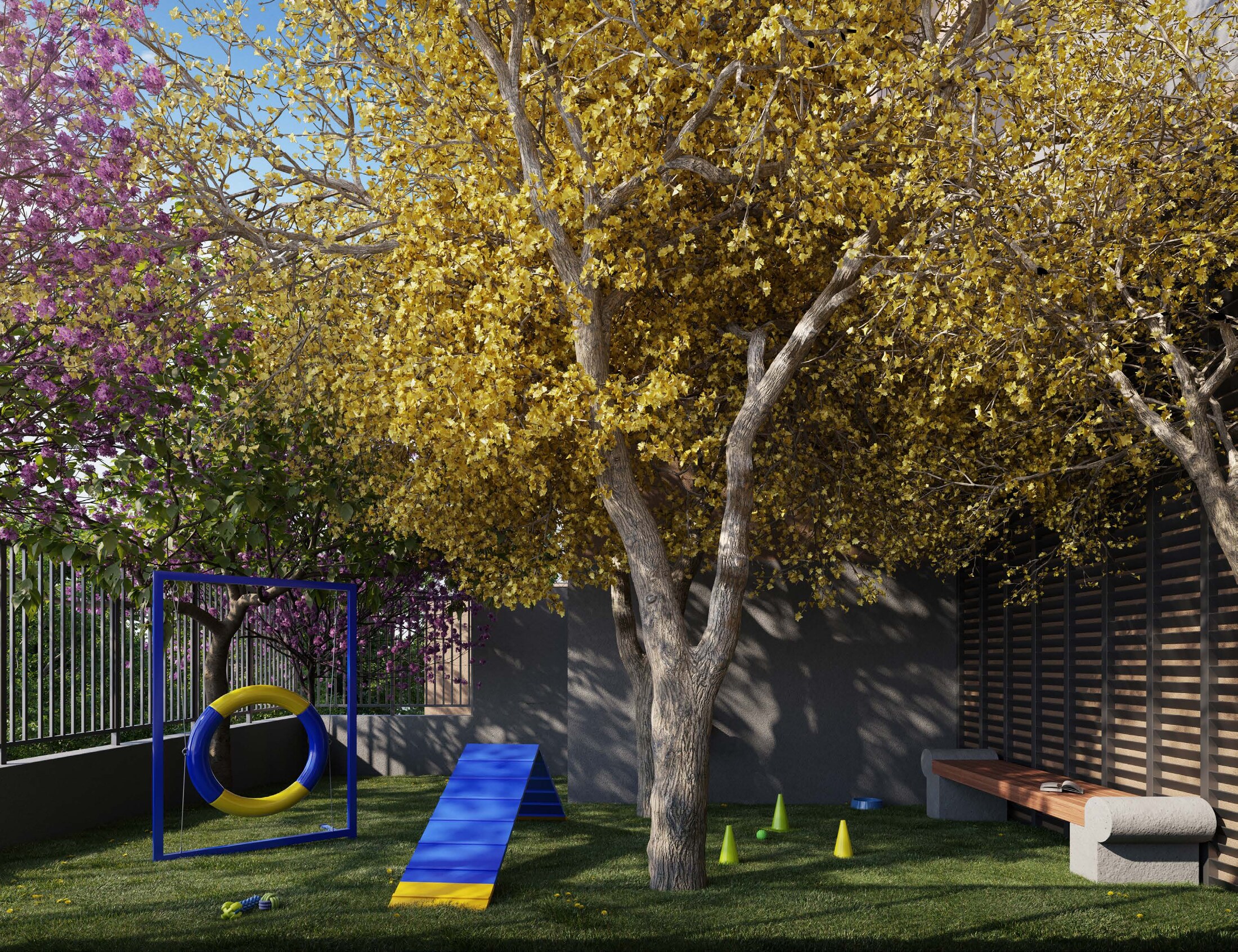 Espaço pet e playground externo — Residencial Maro by BP8