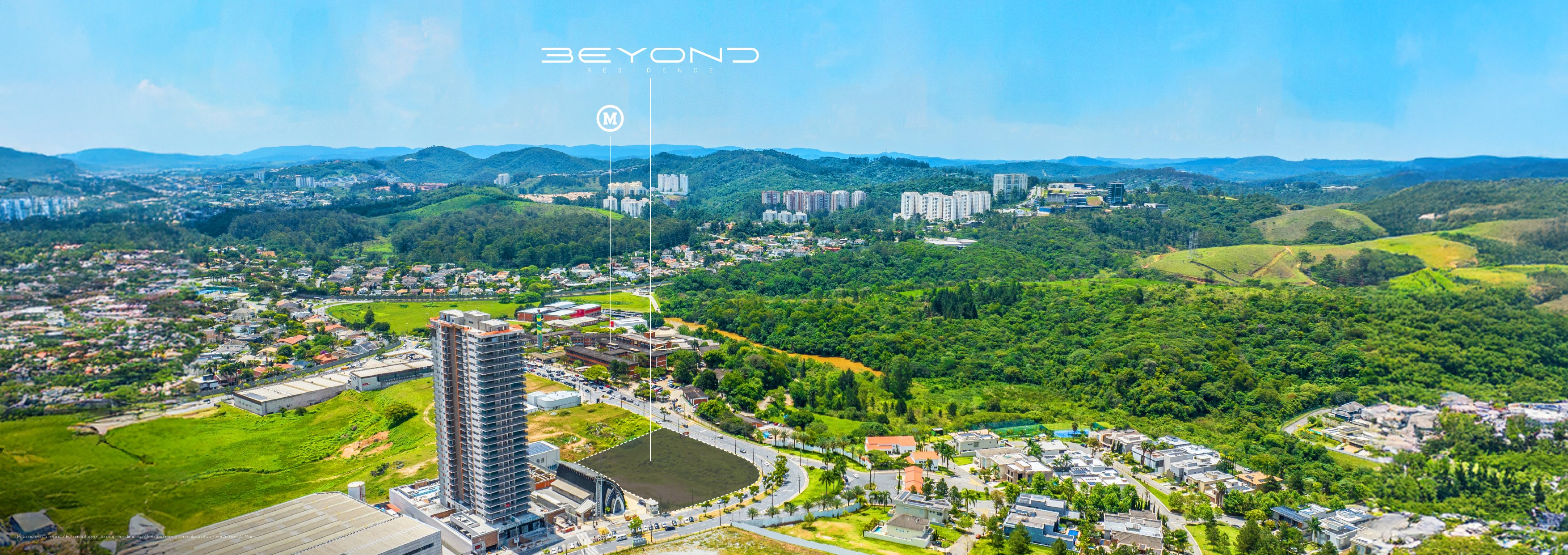 Implantação na região de Alphaville — Beyond Residence