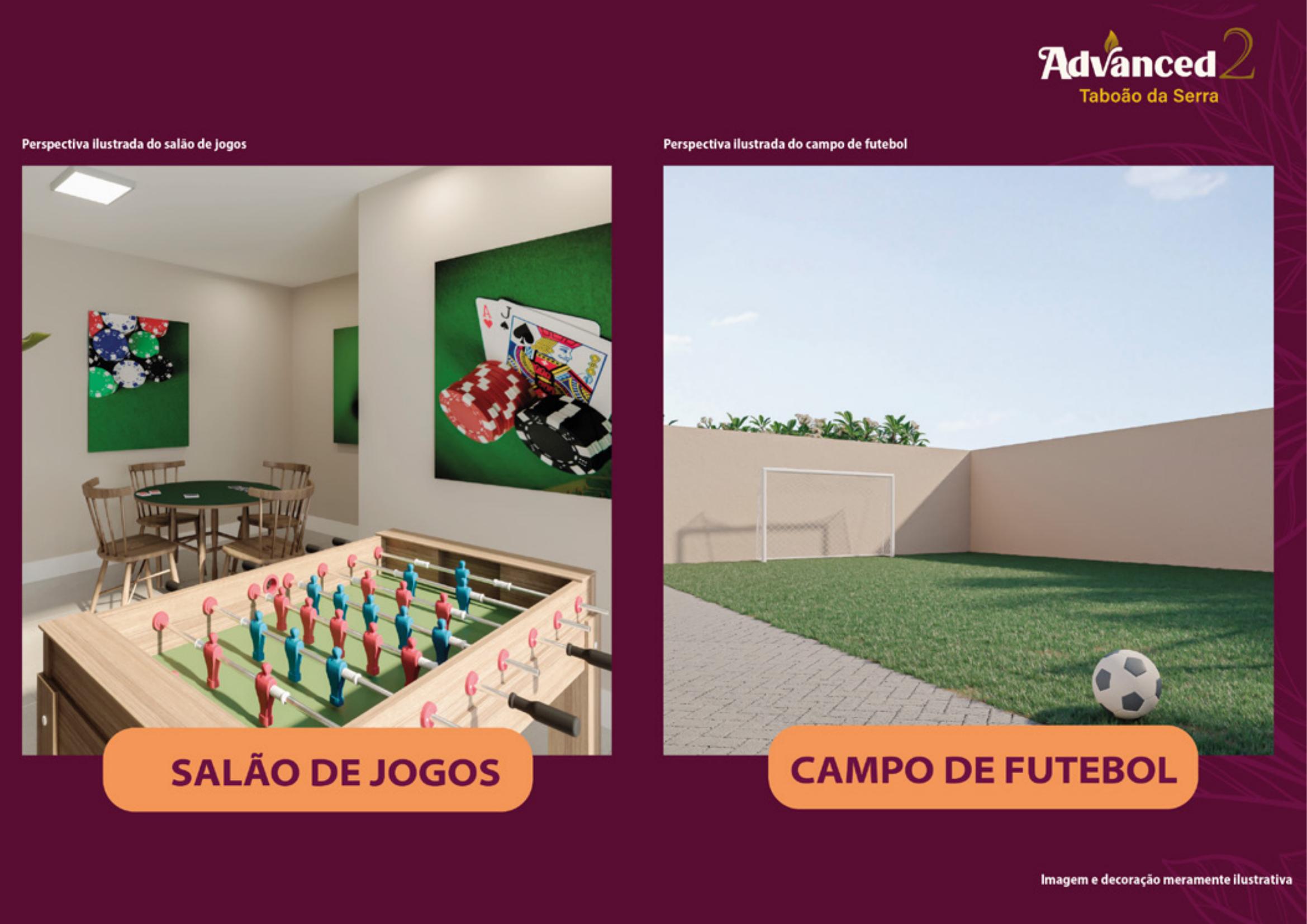 Salão de jogos e campo de futebol — Advanced 2 Taboão da Serra