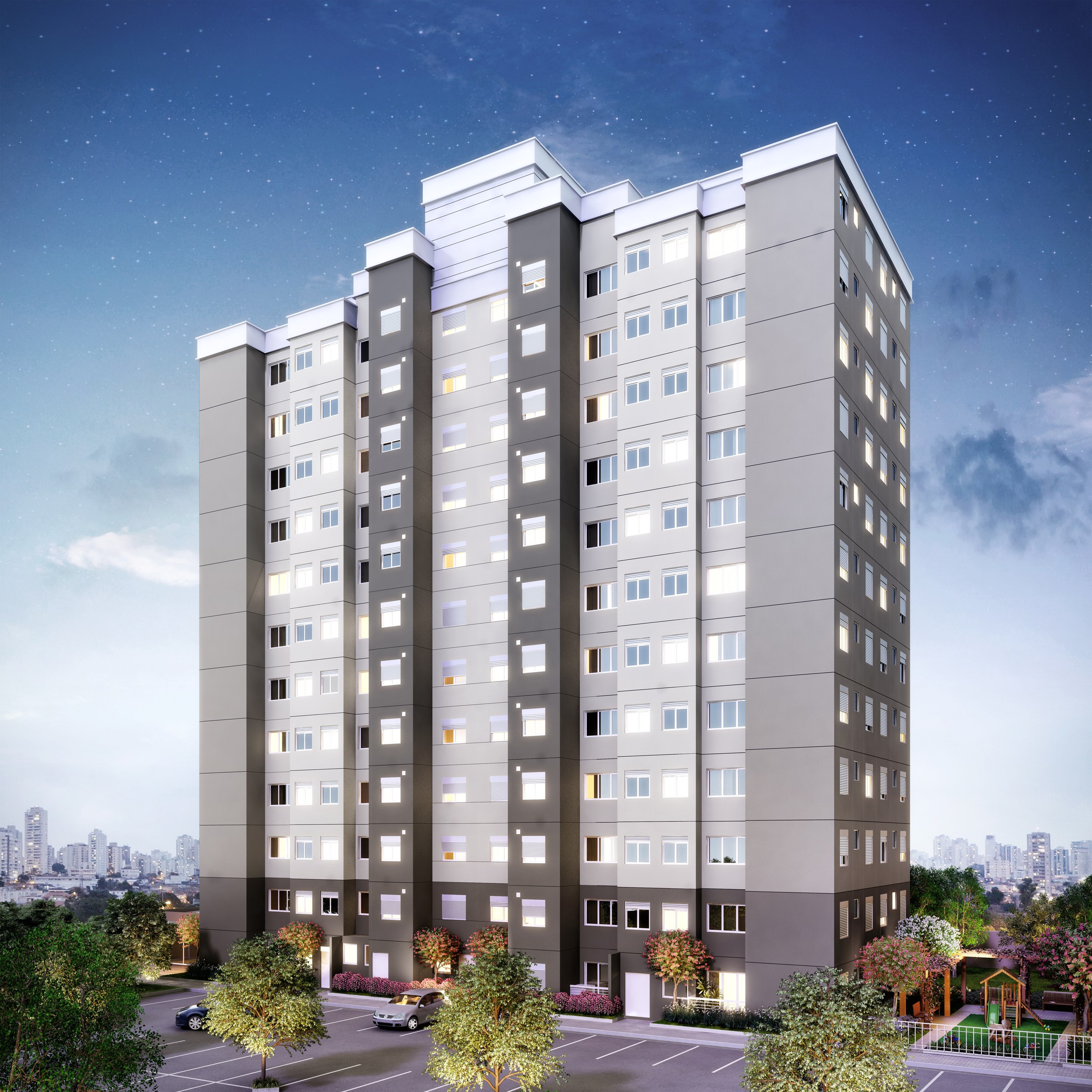 Fachada do Condomínio Residencial Quartier