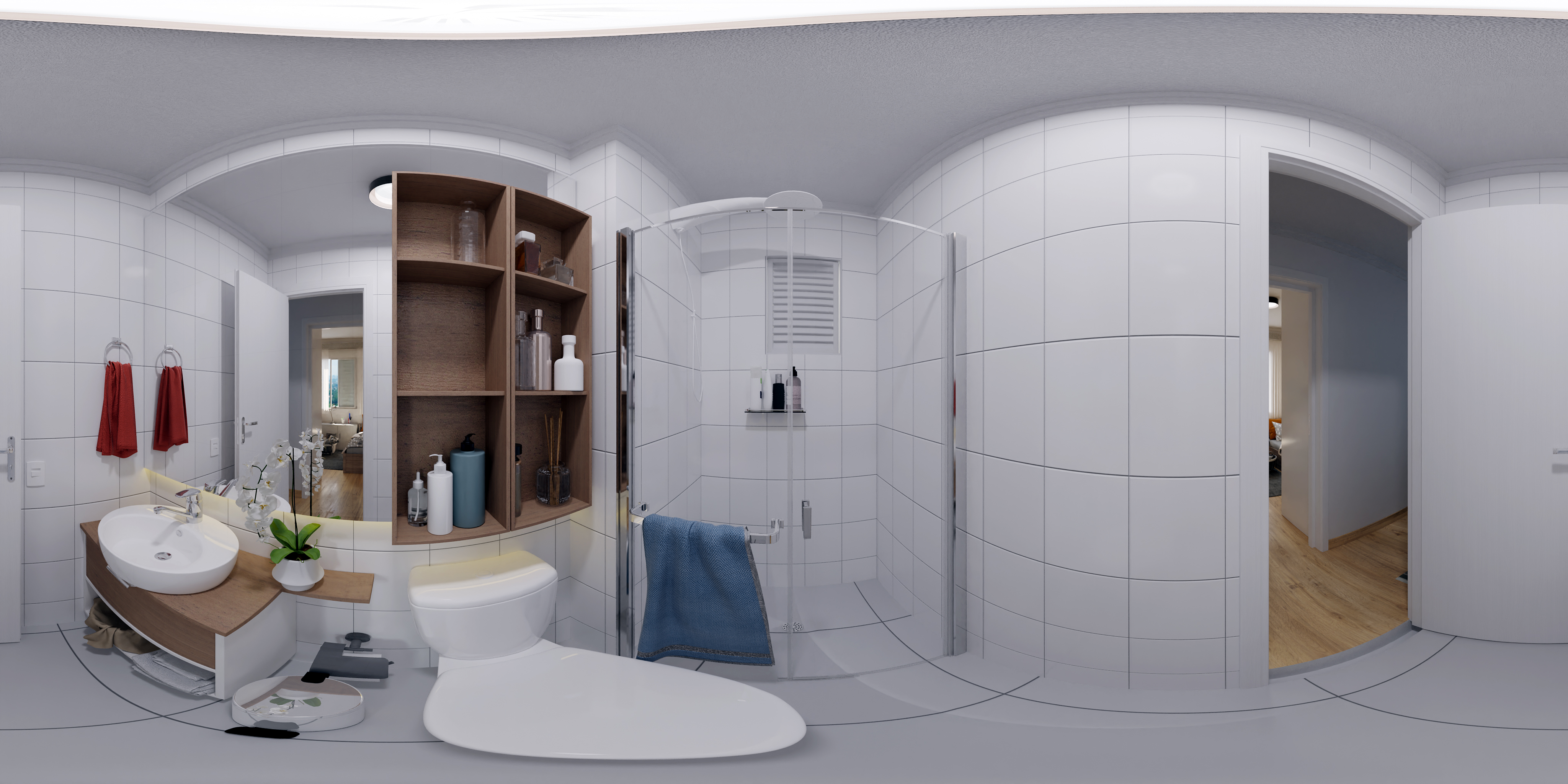 Apartamento B — vista 360° 01 — Advanced Taboão I