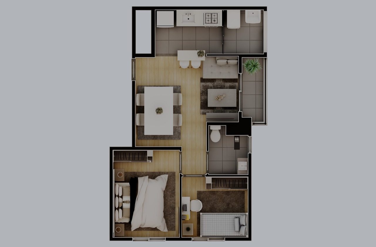 Planta de Viva Bem Perus 2 Dorms do Viva Bem Perus