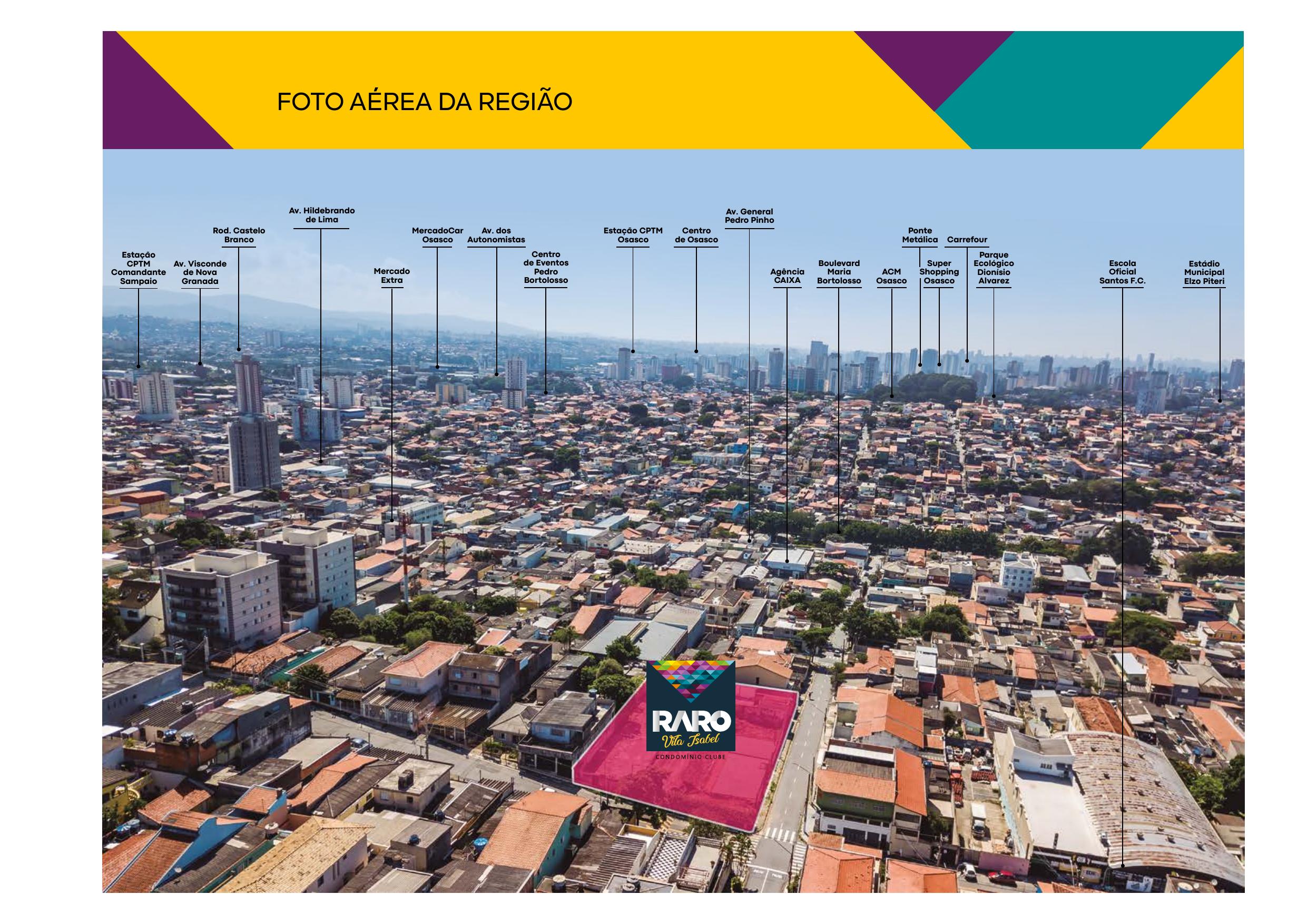 Foto aérea da região — RARO Vila Isabel Condomínio Clube