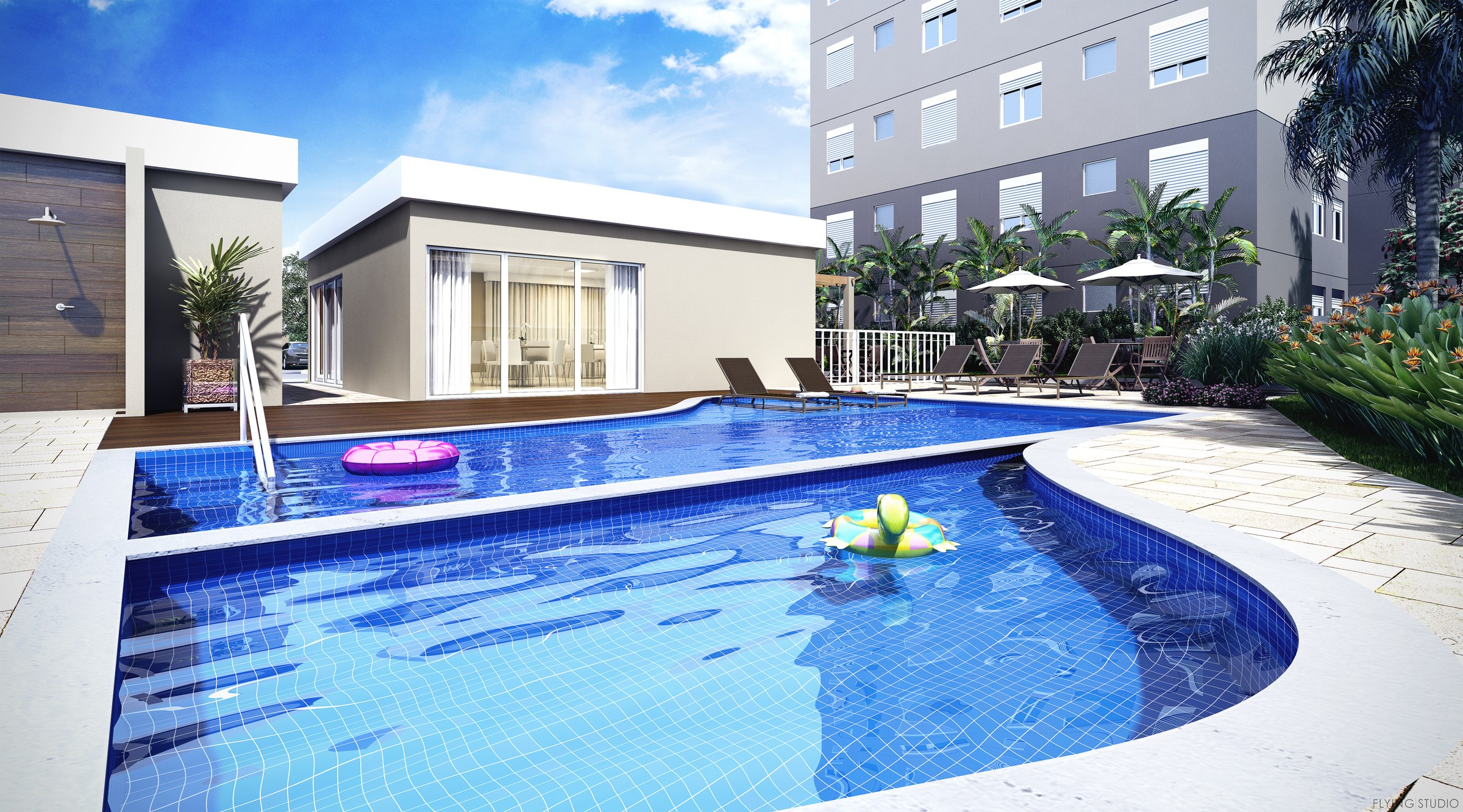 Quartier Piscina Alyk3V — Condomínio Residencial Quartier