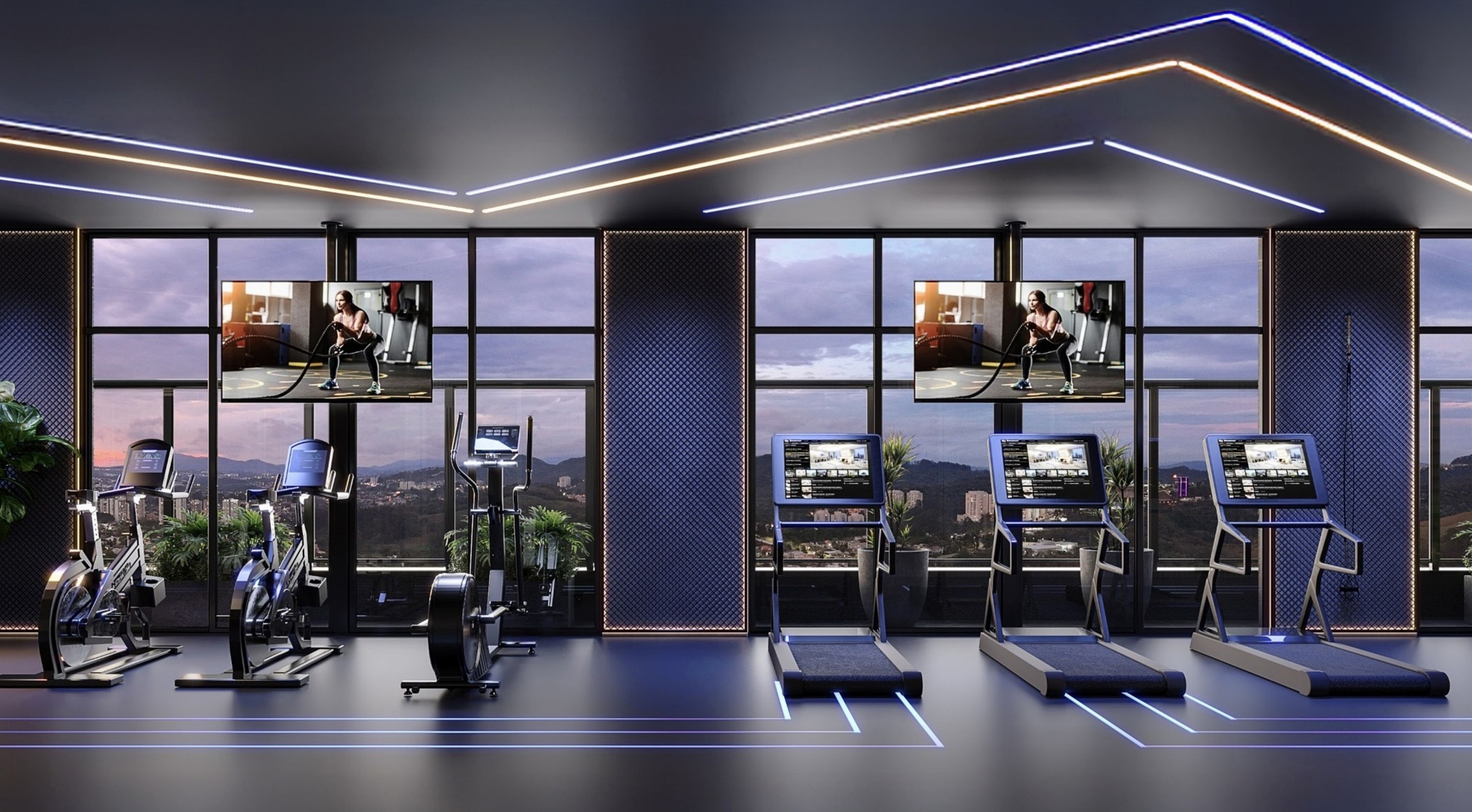 Sky gym — cardio — LIV Stay Residence