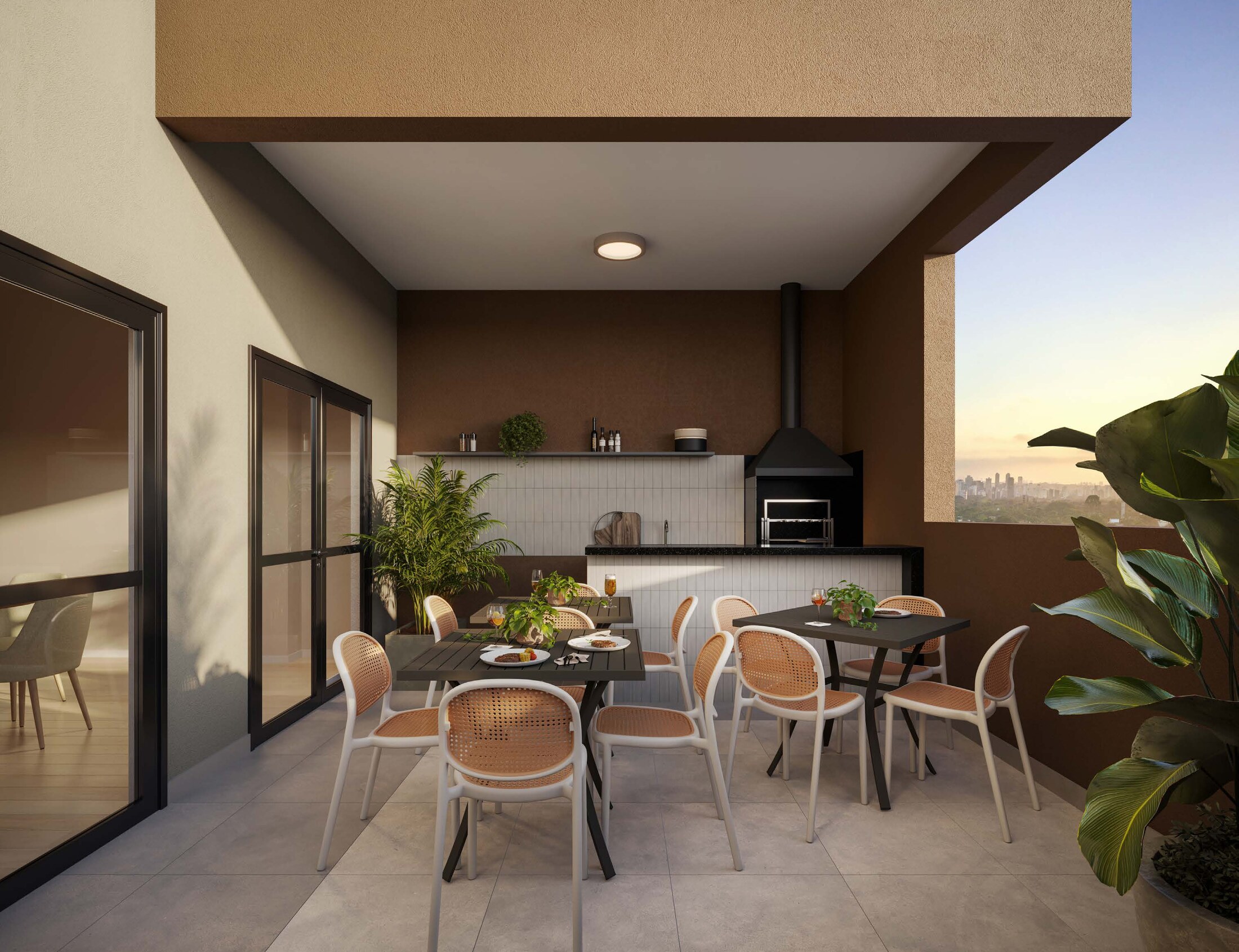 Espaço gourmet com churrasqueira — Residencial Maro by BP8