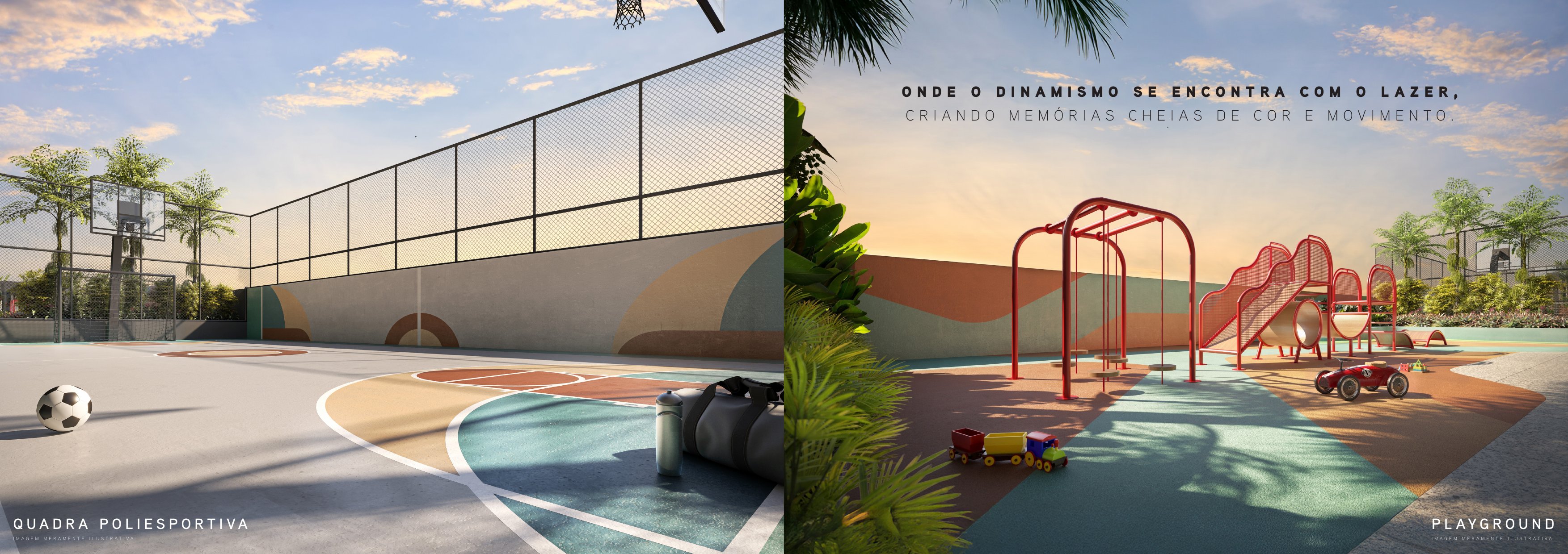 Quadra poliesportiva e playground — Beyond Residence
