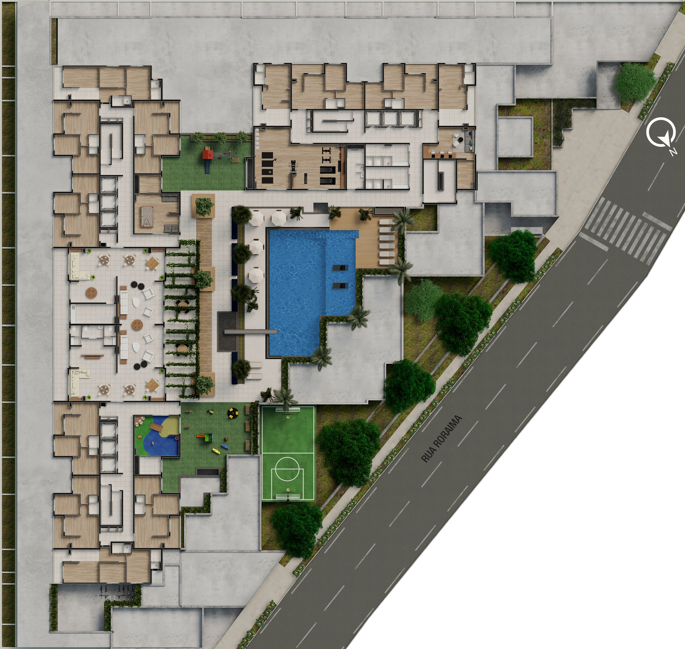 Planta de Elos Barueri Implantacao do Elos Residencial Clube