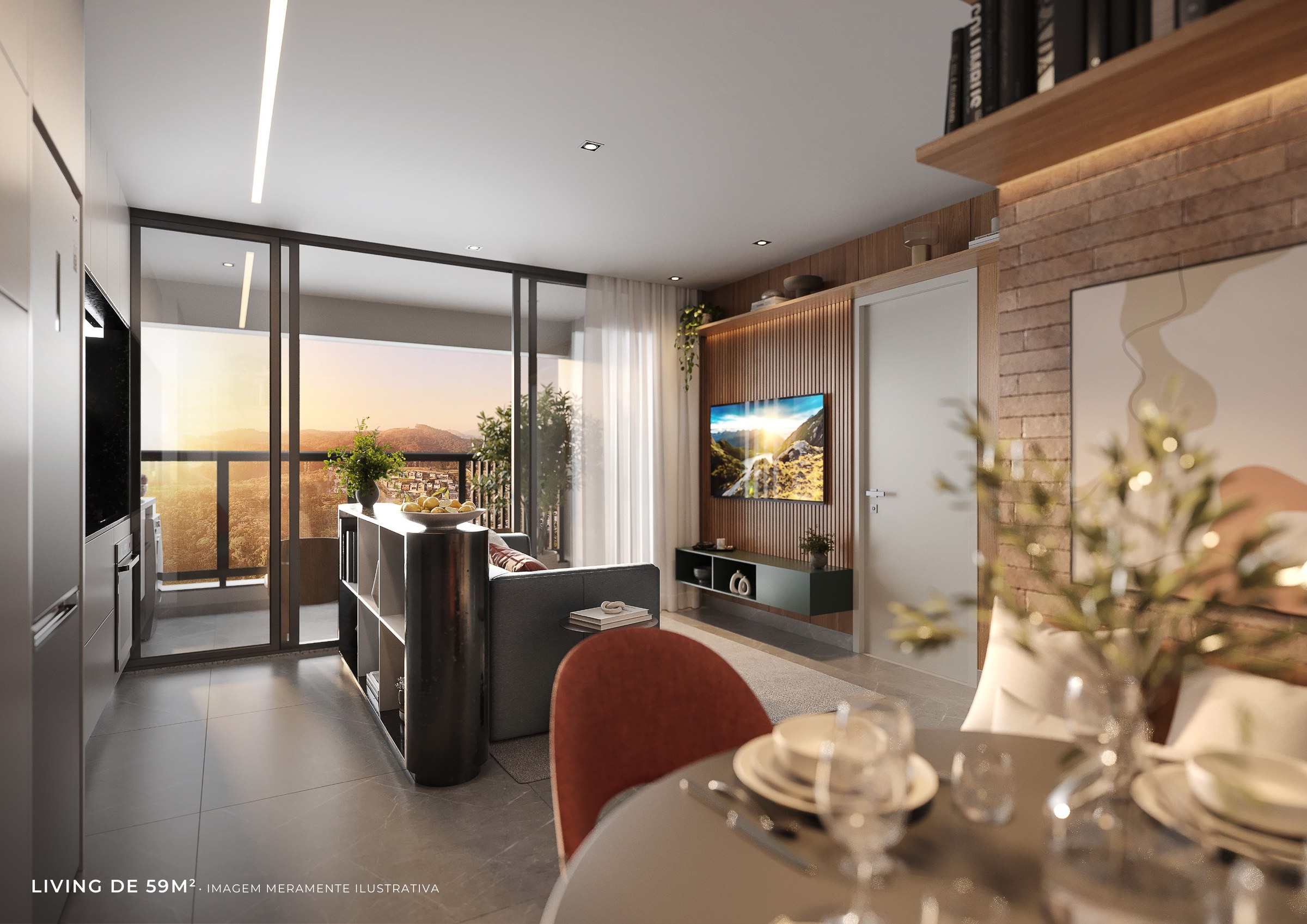 Living de 59 m² — LIV Stay Residence