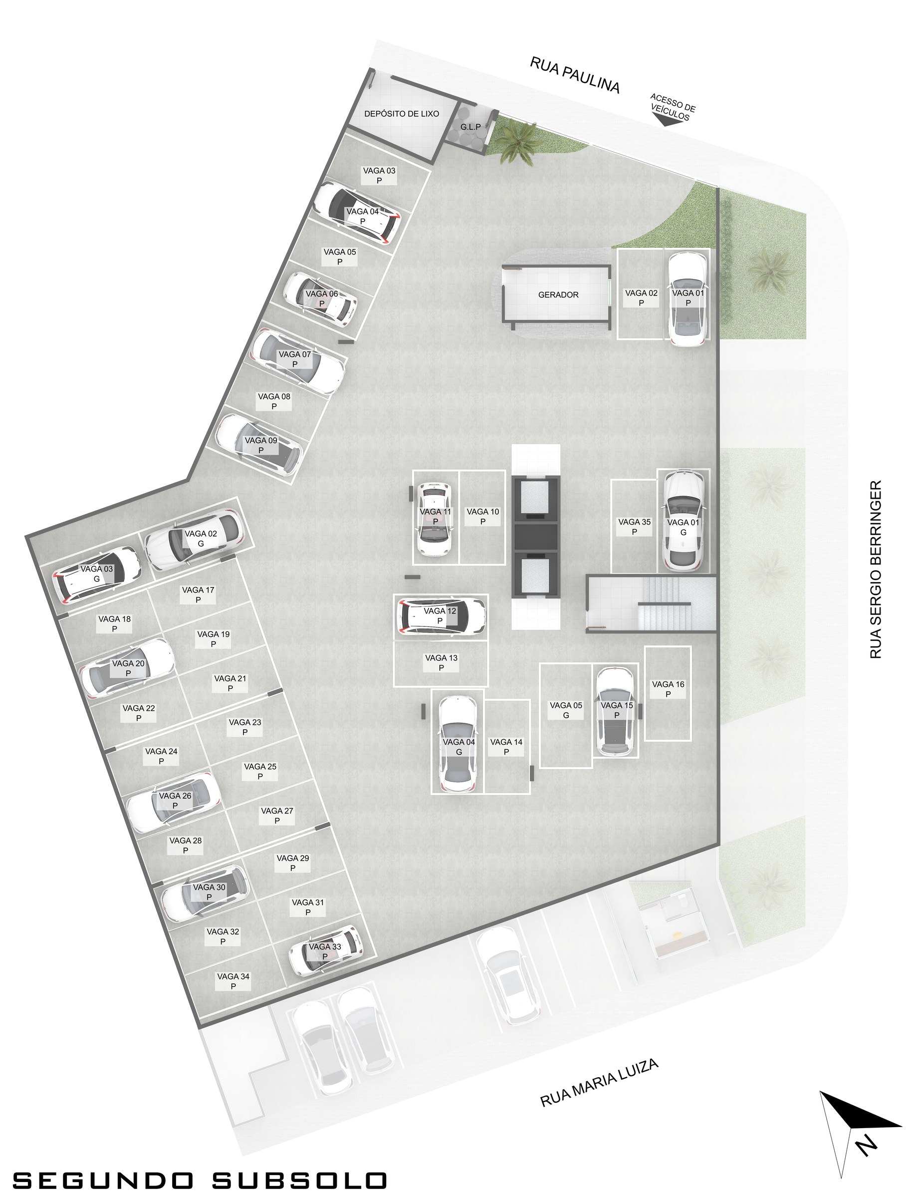 Planta de 2º subsolo do Parc Barcelona