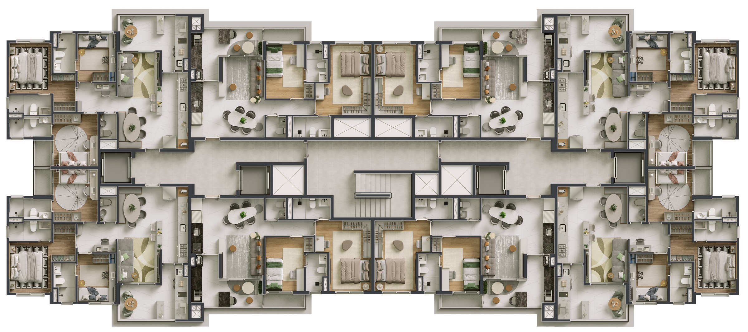 Planta de Pavimento tipo do Alpha Park View
