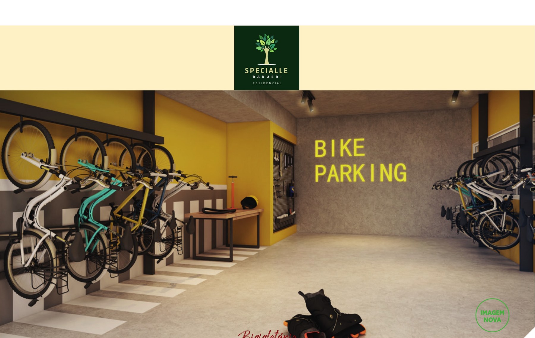 Bicicletário (1º subsolo) — Specialle Residencial Barueri