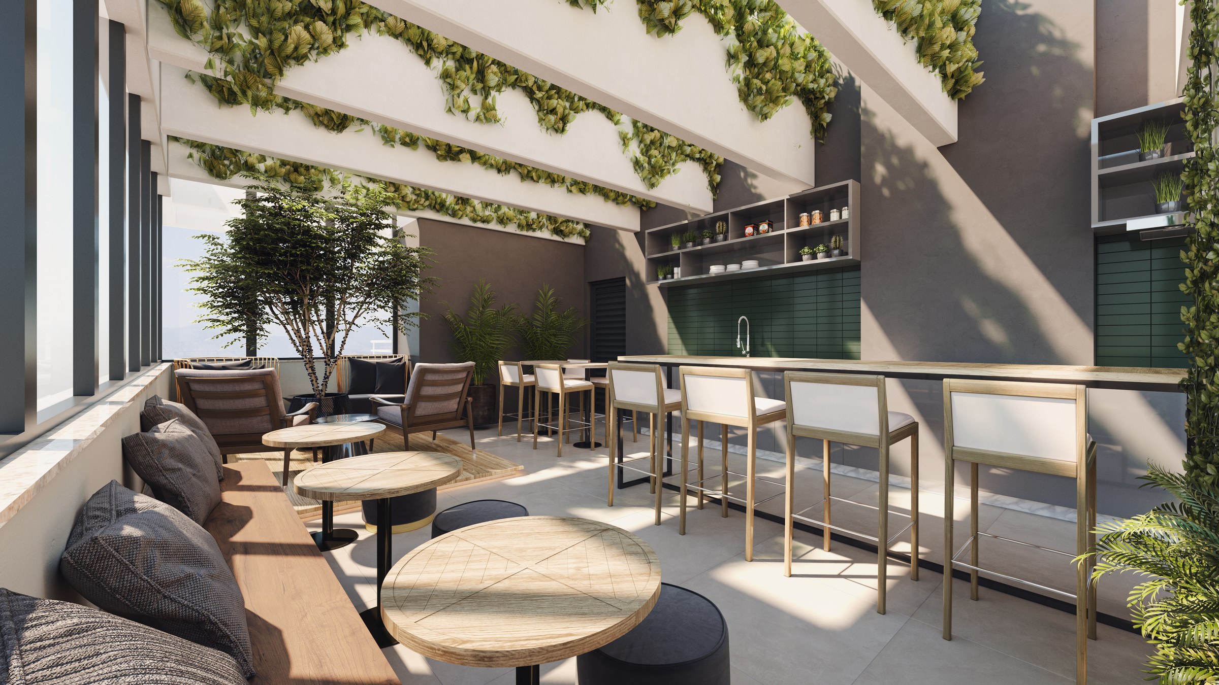 Elos Barueri Rooftop E Praca Do Sol Bc Interna — Elos Residencial Clube