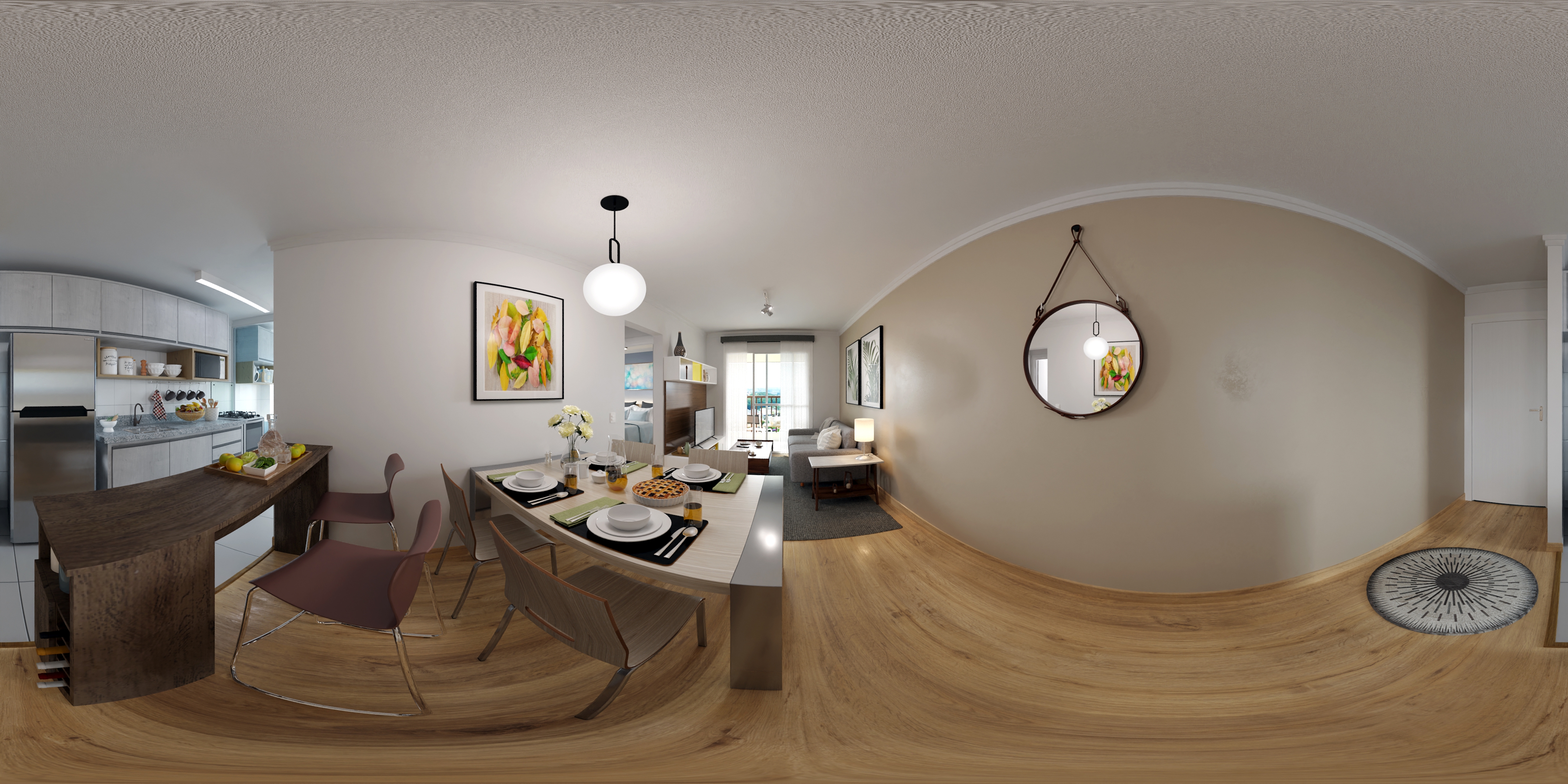 Apartamento A — vista 360° 01 — Advanced Taboão I