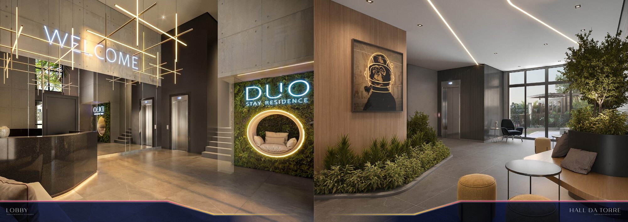 Hall social e lobby — DUO Stay Residence