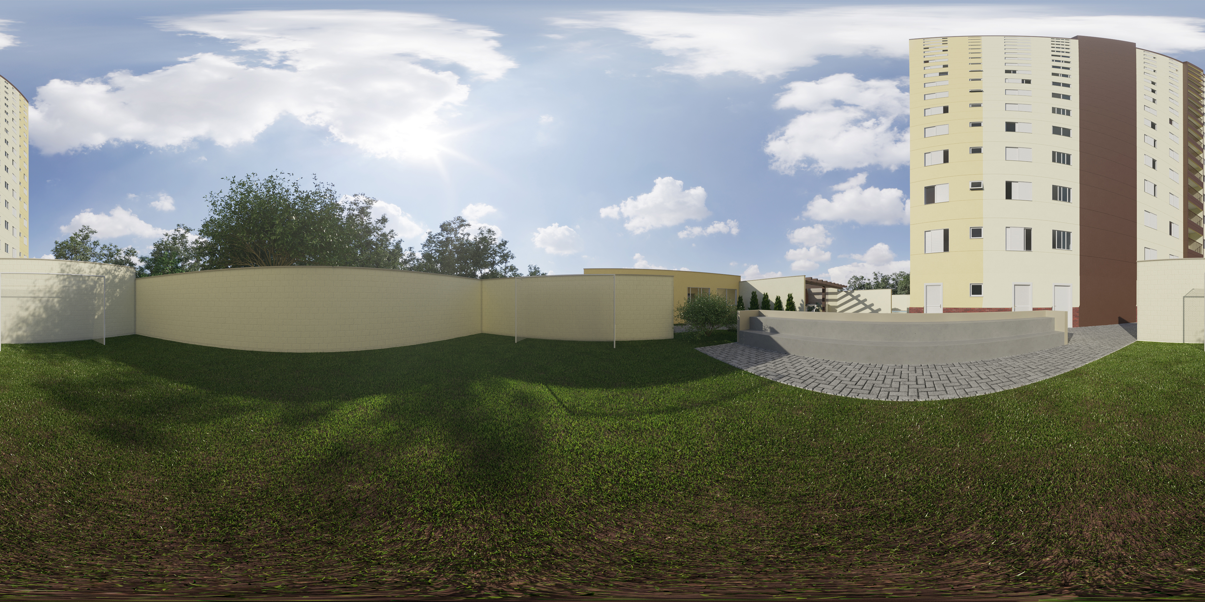 Quadra de grama — imagem 360° — Advanced Taboão I