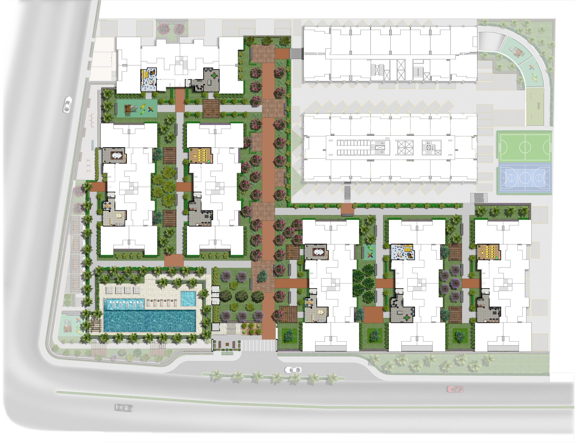 Planta de Planta 1 do Boulevard Parque Central