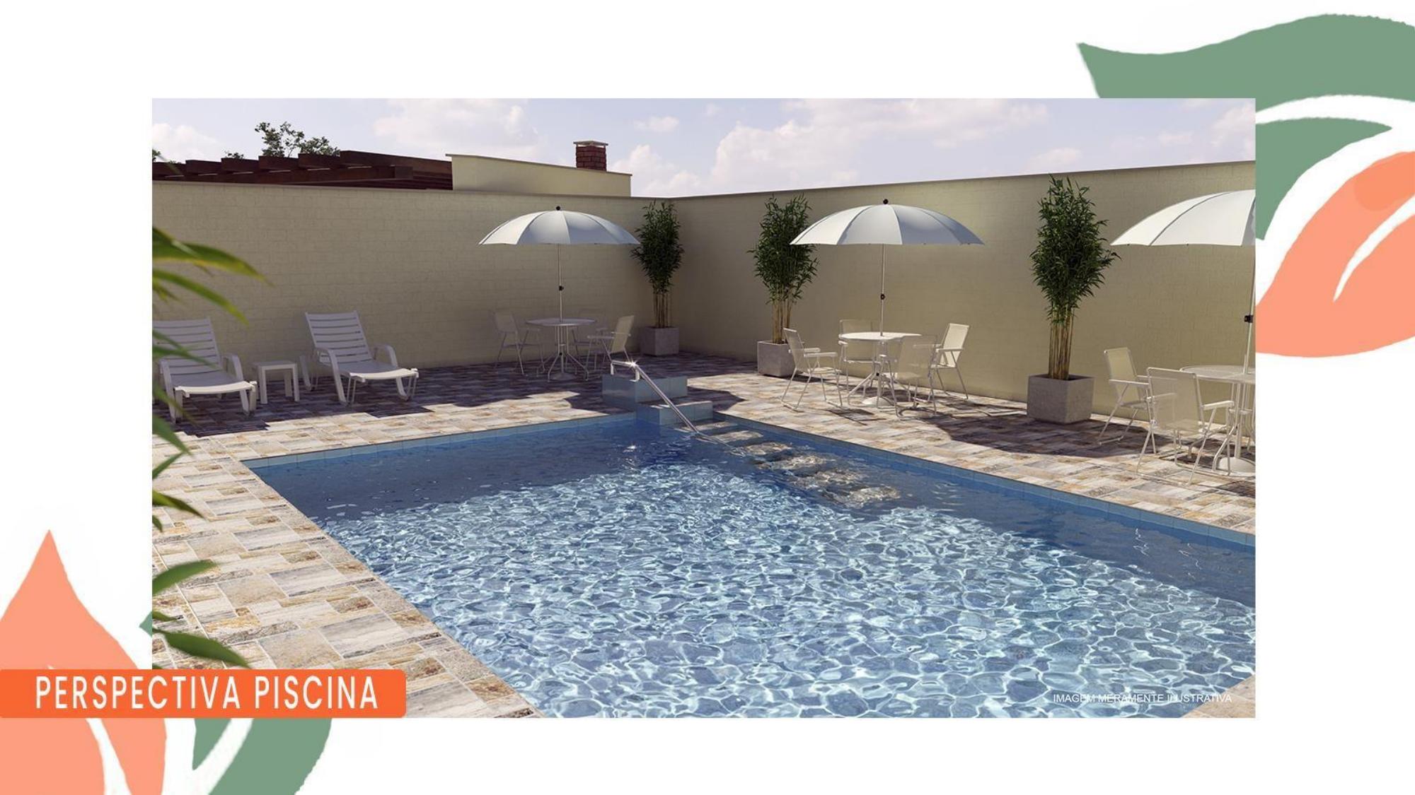 Perspectiva artística da piscina — Advanced Taboão I