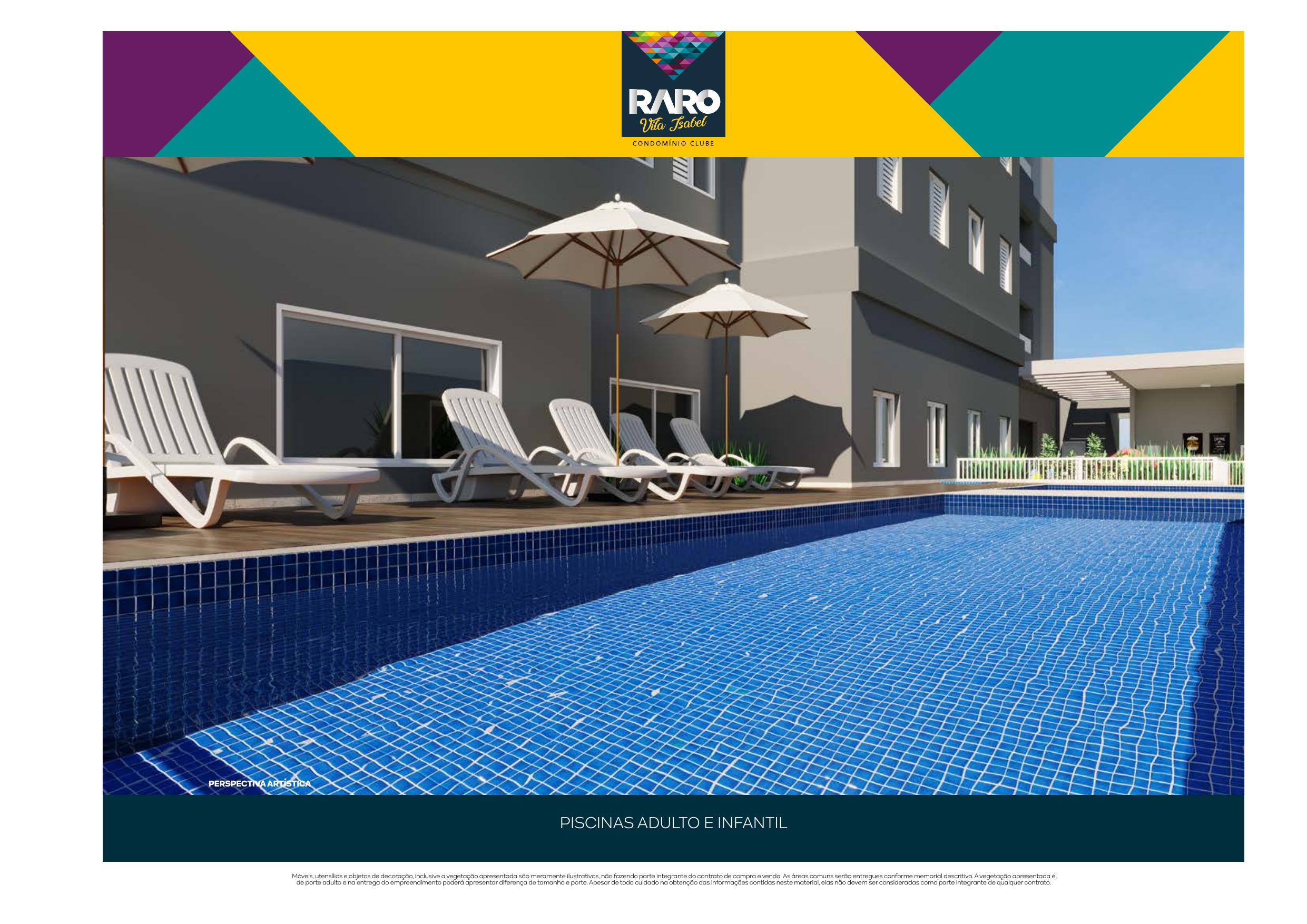 Piscinas adulto e infantil — RARO Vila Isabel Condomínio Clube