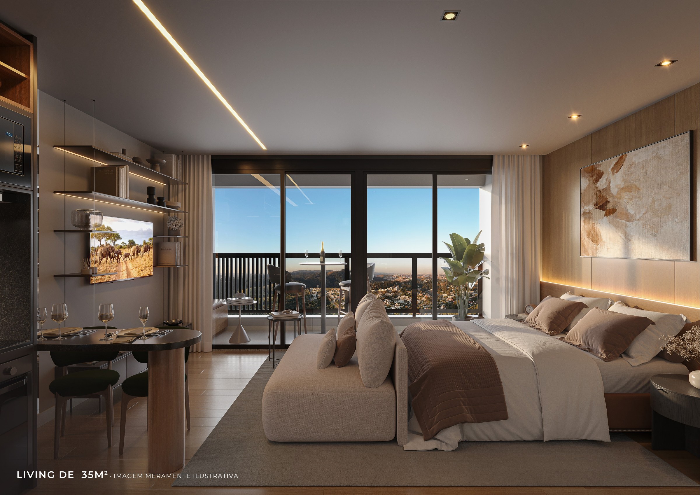 Living de 35 m² — LIV Stay Residence