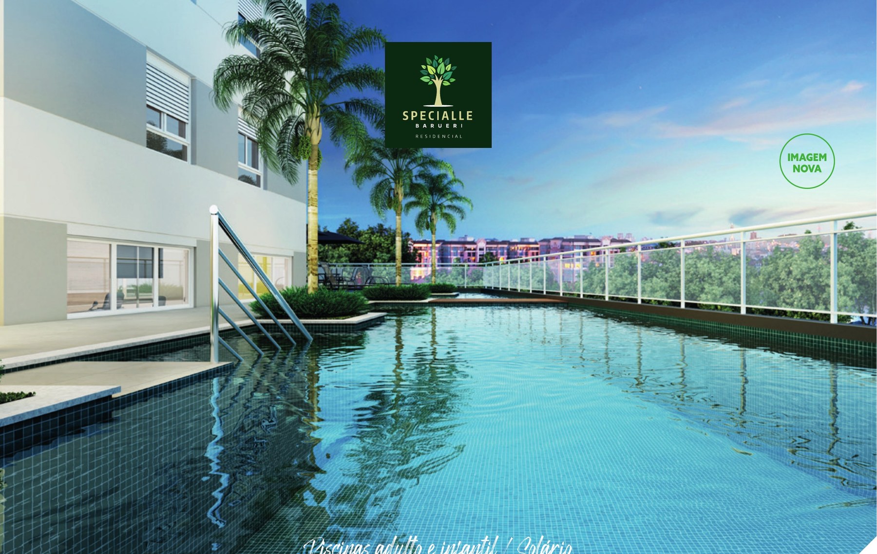 Piscinas e solário — Specialle Residencial Barueri