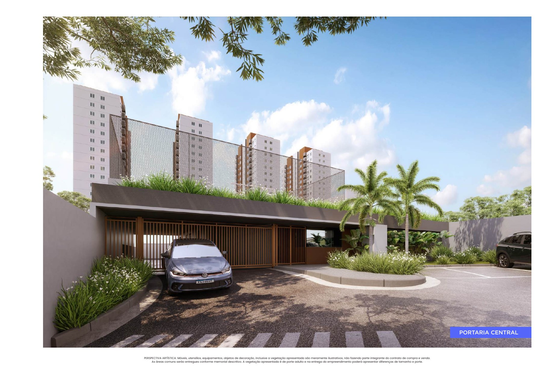 Portaria central com W.C. — Place Condomínio Clube