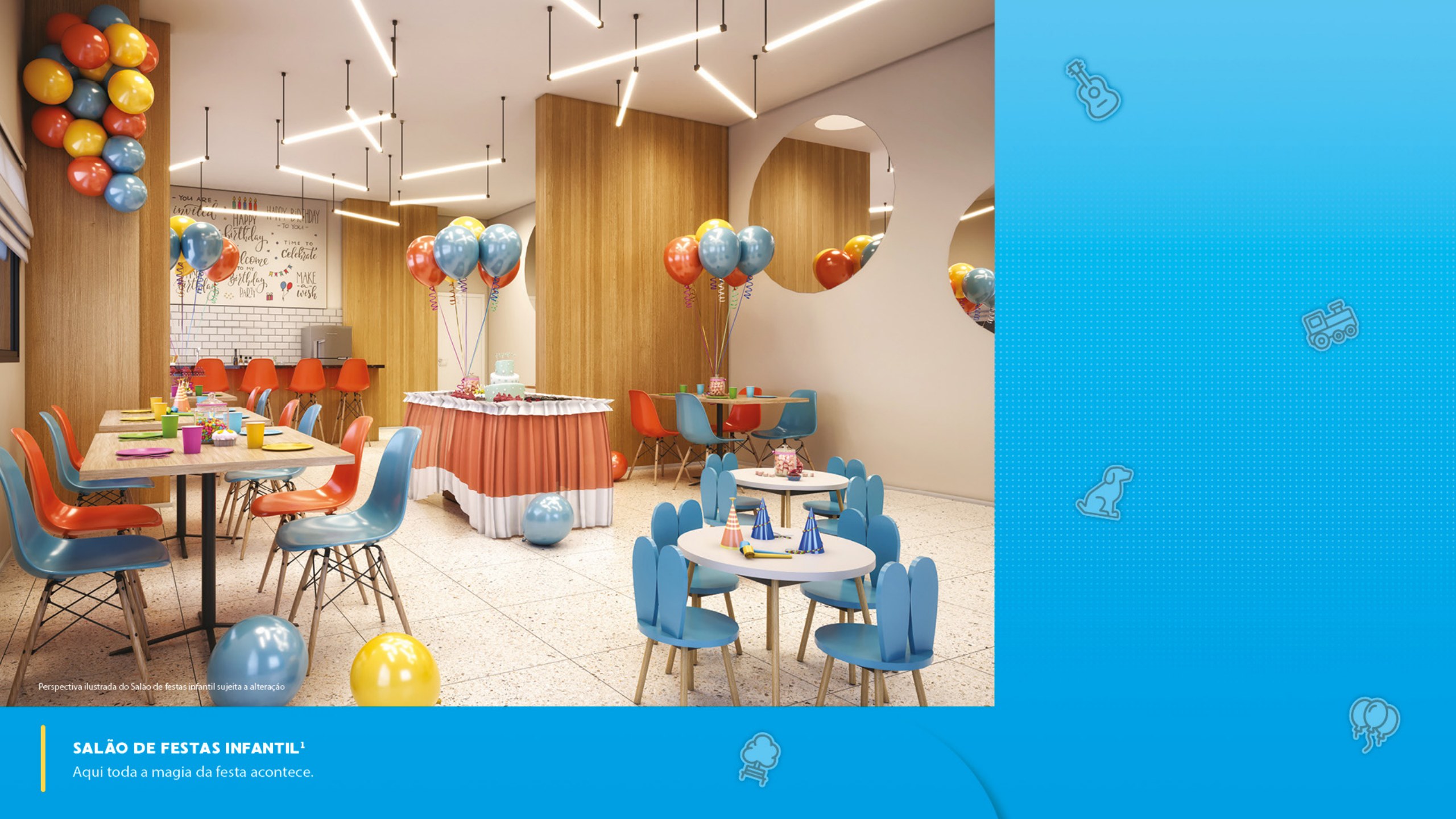 Salão de festas infantil — PiN Osasco Residencial Clube