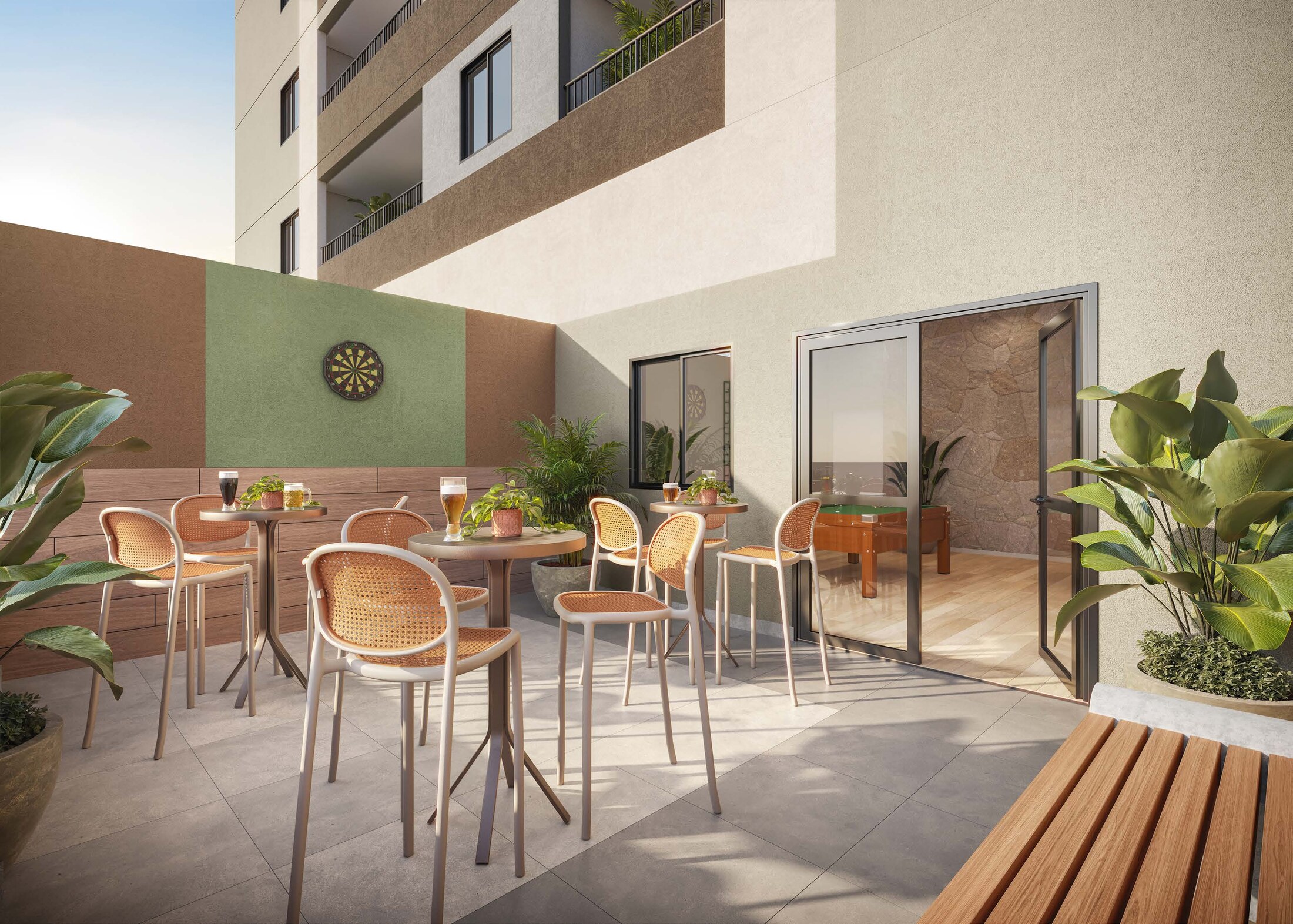 Espaço de convívio externo — Residencial Maro by BP8