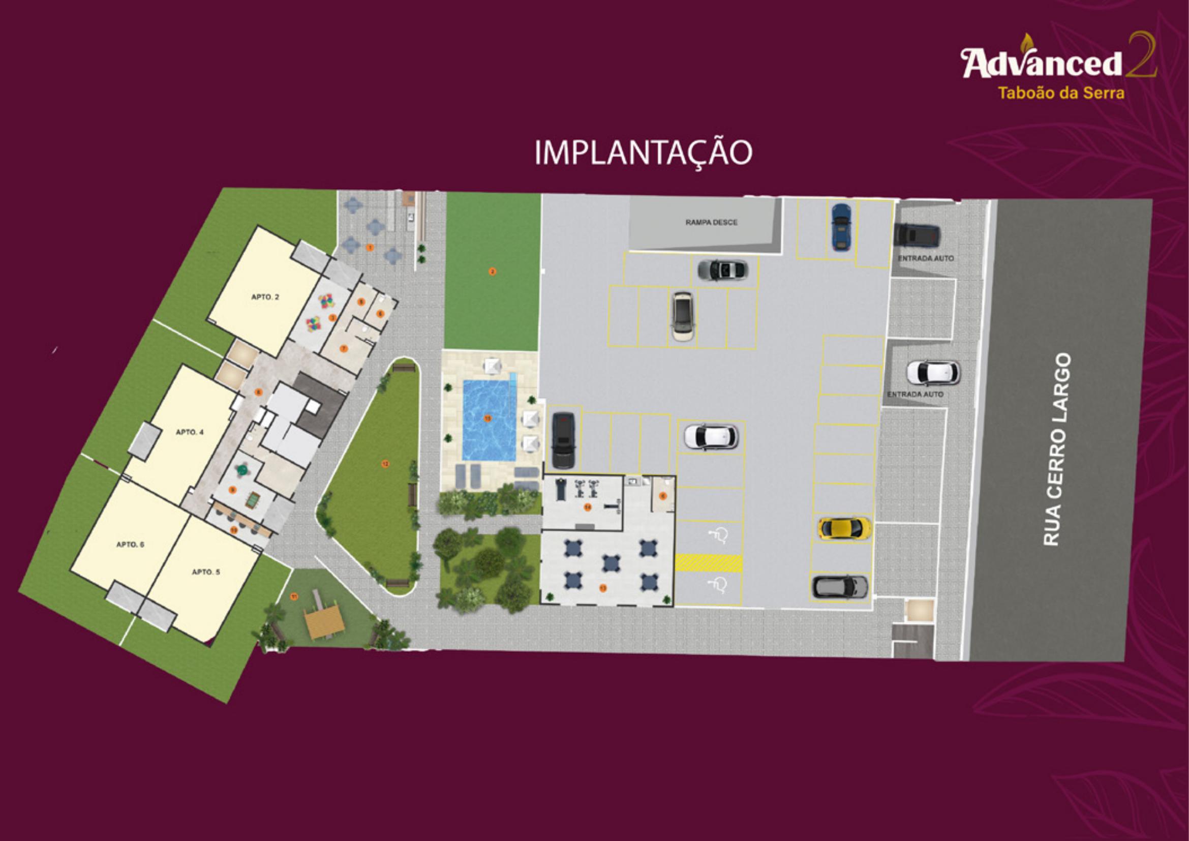 Implantação do térreo — Advanced 2 Taboão da Serra