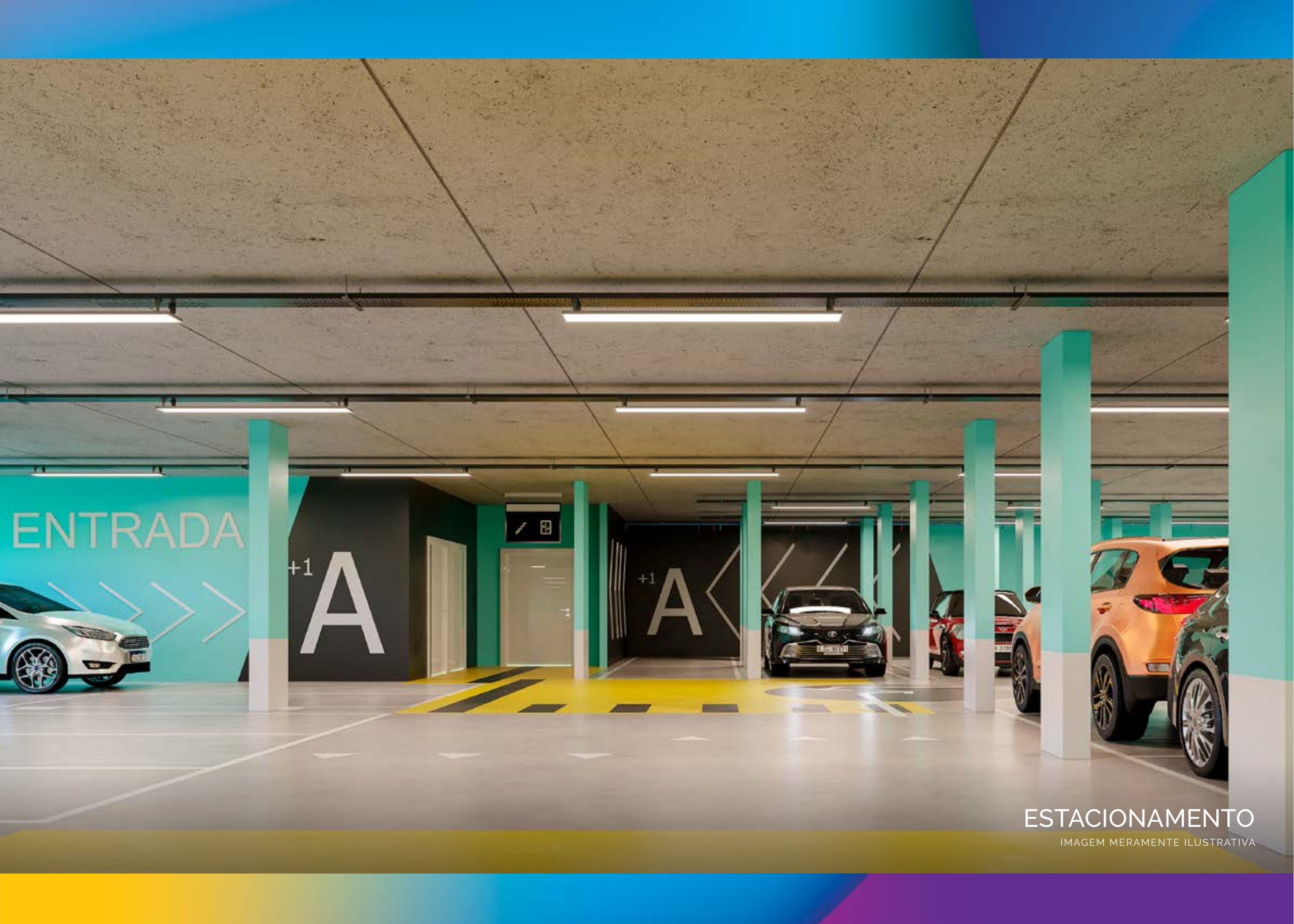 Estacionamento coberto — Lumini Clube Residencial