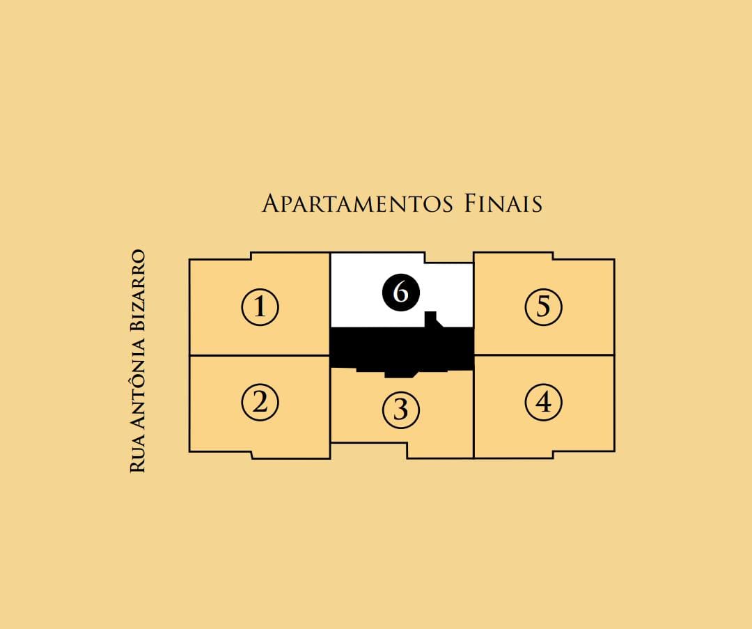 Pavimento tipo — apartamentos finais — Sole Condomínio Clube