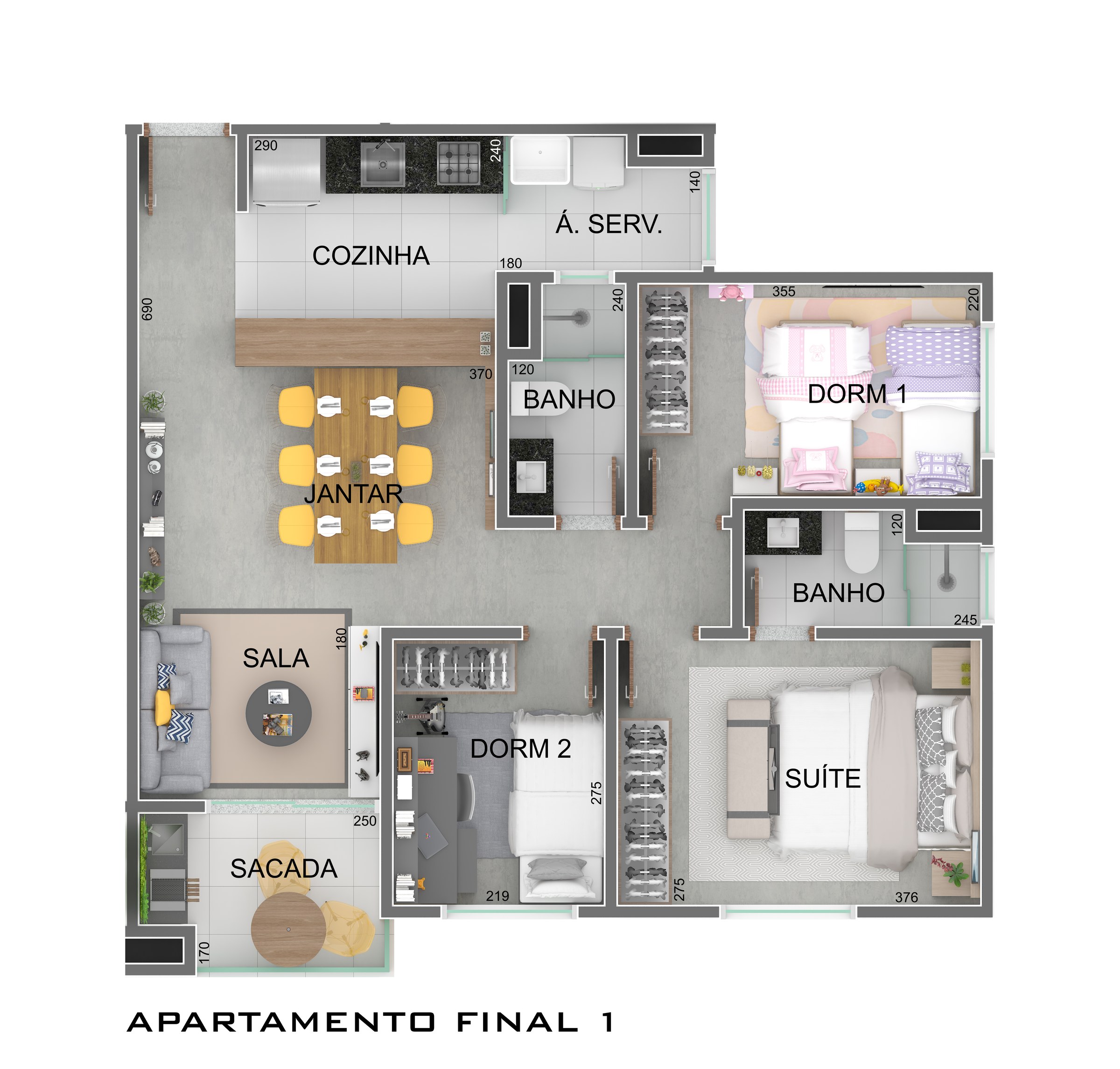 Planta de Final 1 — 70,88 m² do Parc Barcelona