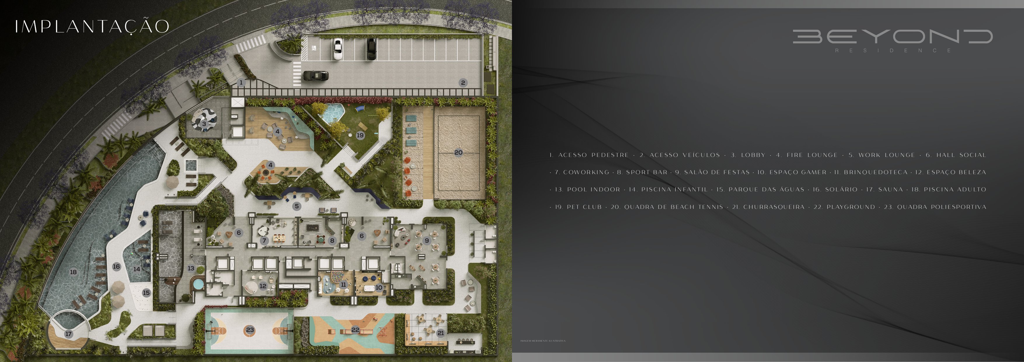 Implantação do térreo — Beyond Residence