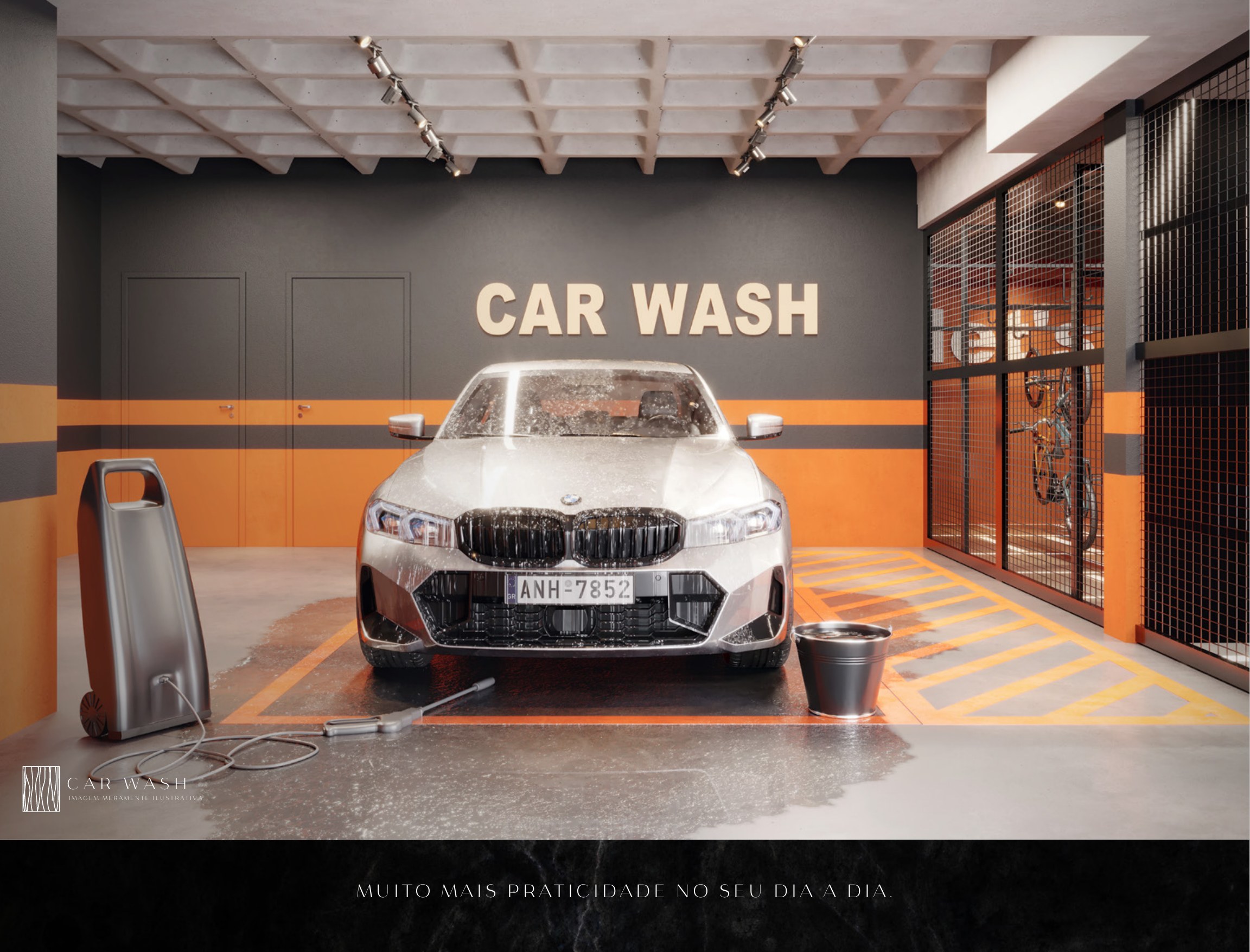 Car wash — Symmetry Residence