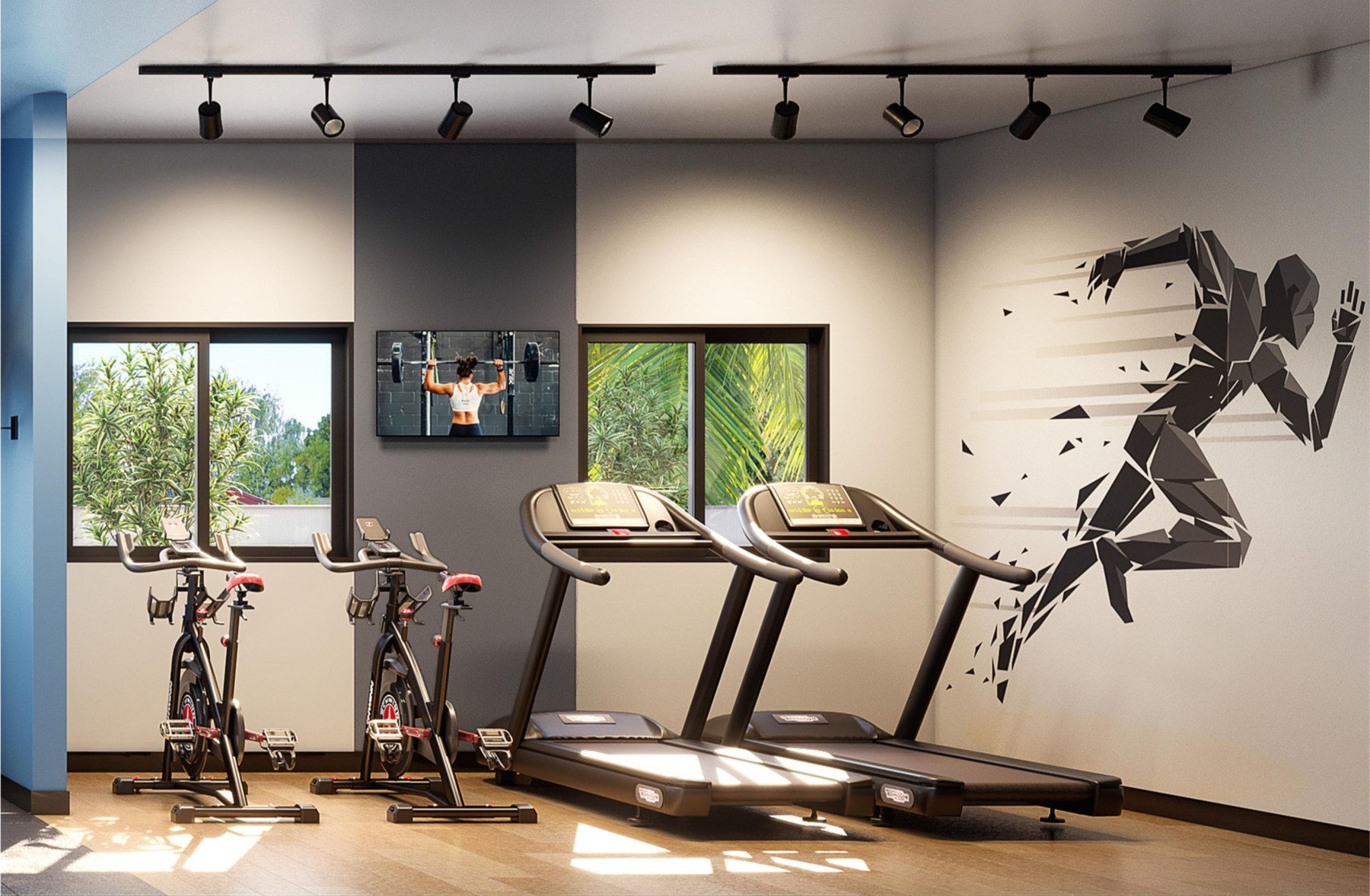 Academia — área cardio — Via Cocá