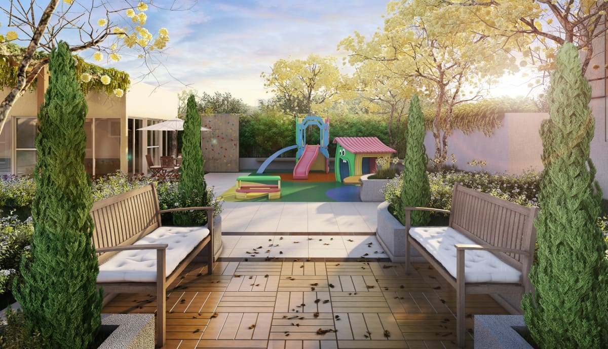 Praça de leitura e área de piquenique — DeMAIS Bela Vista Residencial Clube