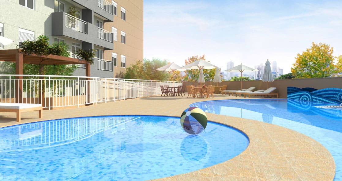 Piscina e solário — Park 650 Condomínio Clube