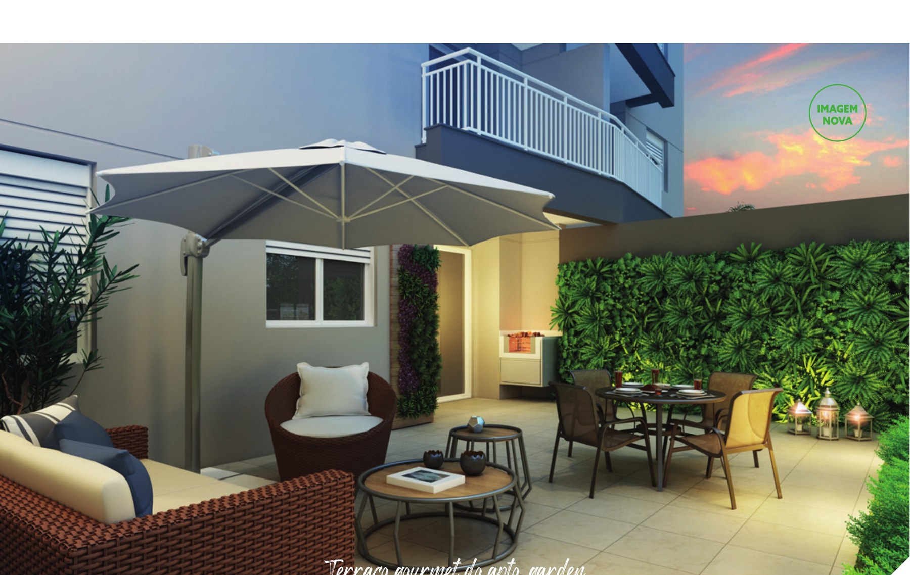Terraço gourmet do apartamento garden — Specialle Residencial Barueri