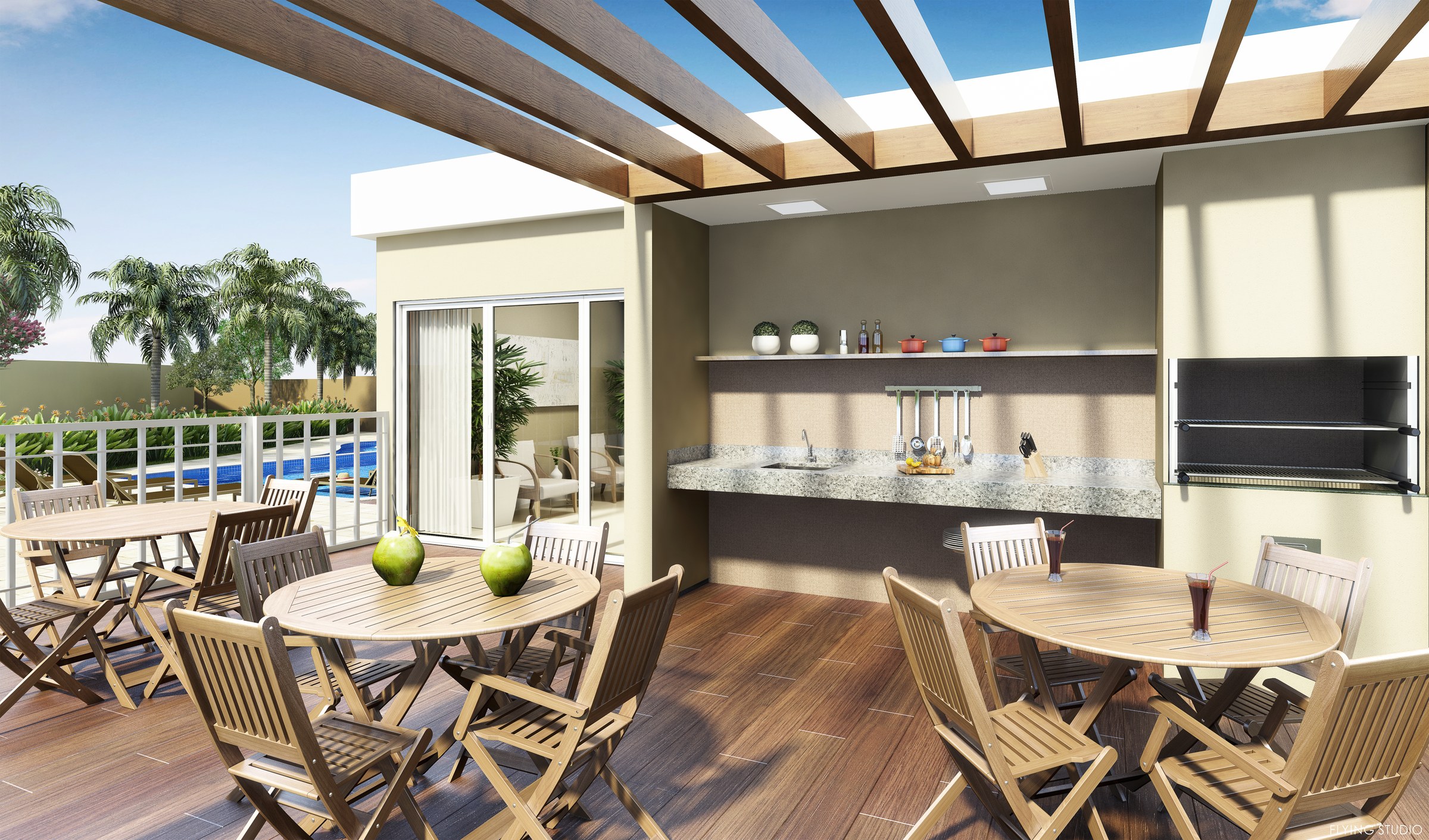 Quartier Churrasqueira W3Rj9V — Condomínio Residencial Quartier