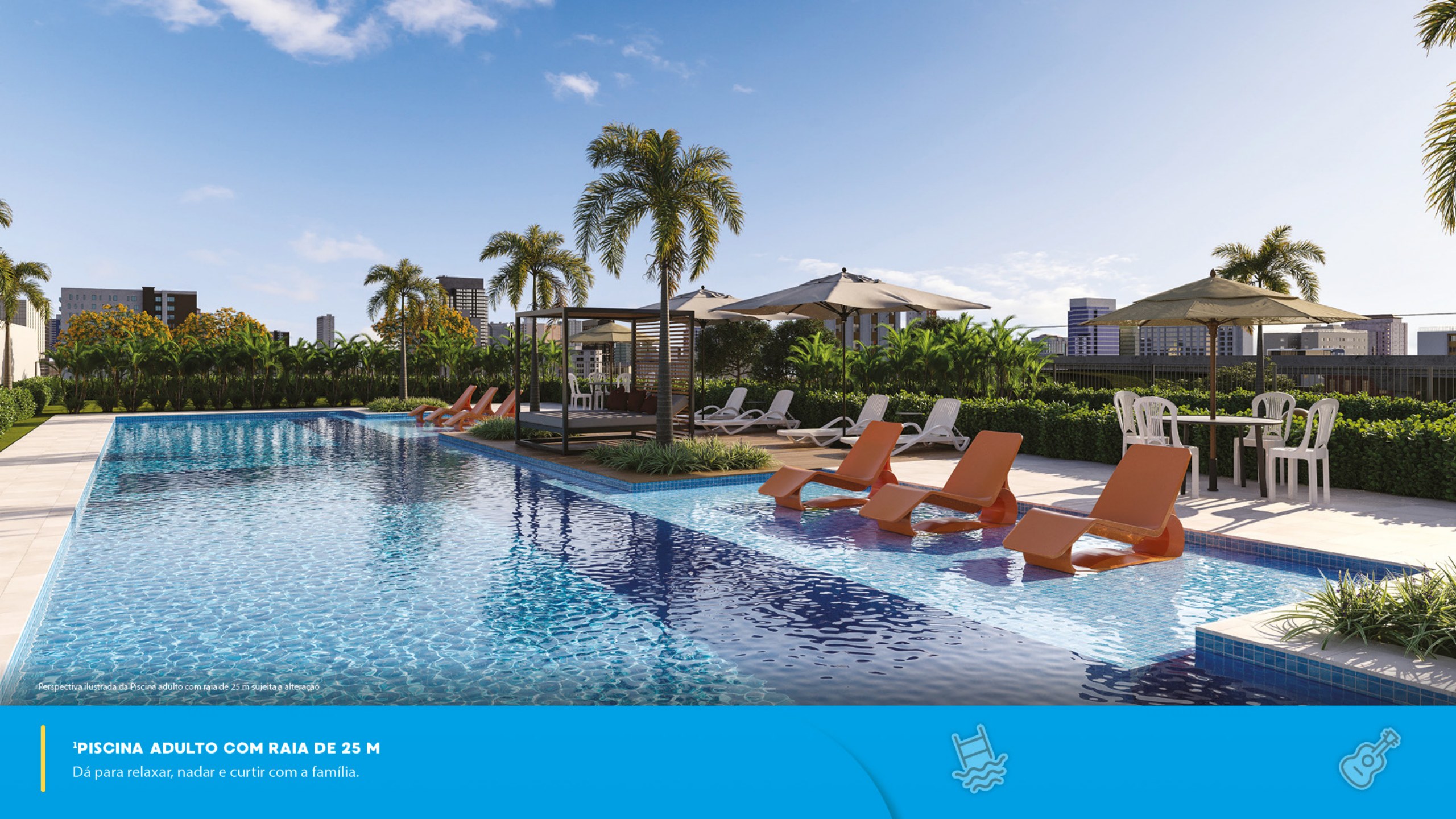Piscina adulto com raia de 25 m — PiN Osasco Residencial Clube