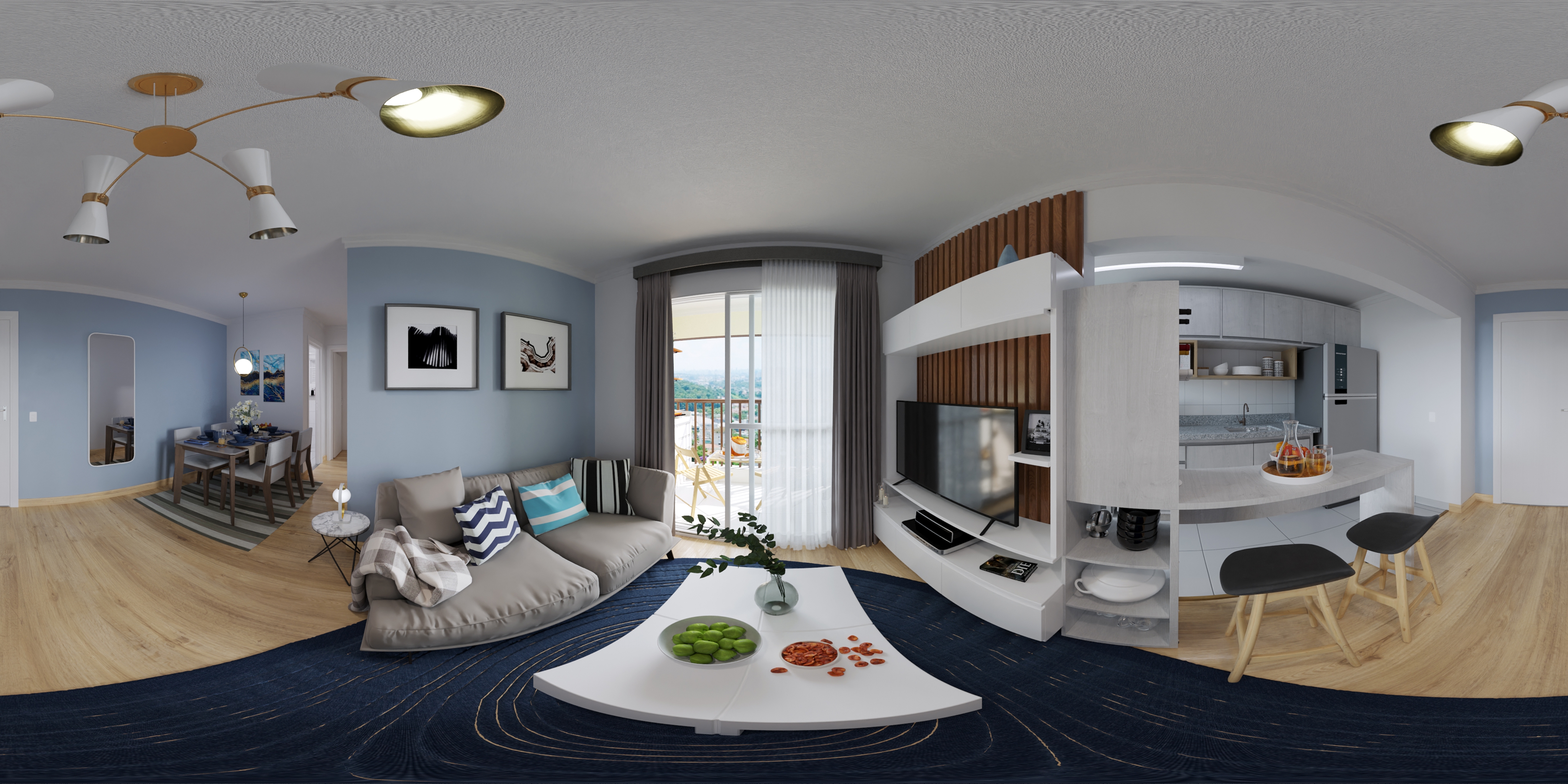 Apartamento B — vista 360° 03 — Advanced Taboão I