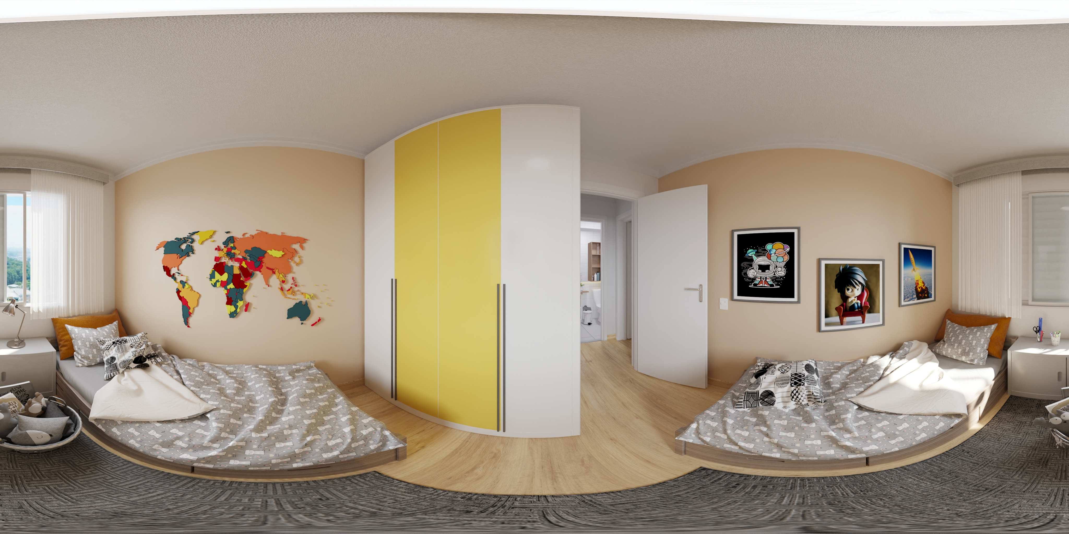 Apartamento B — vista 360° 02 — Advanced Taboão I