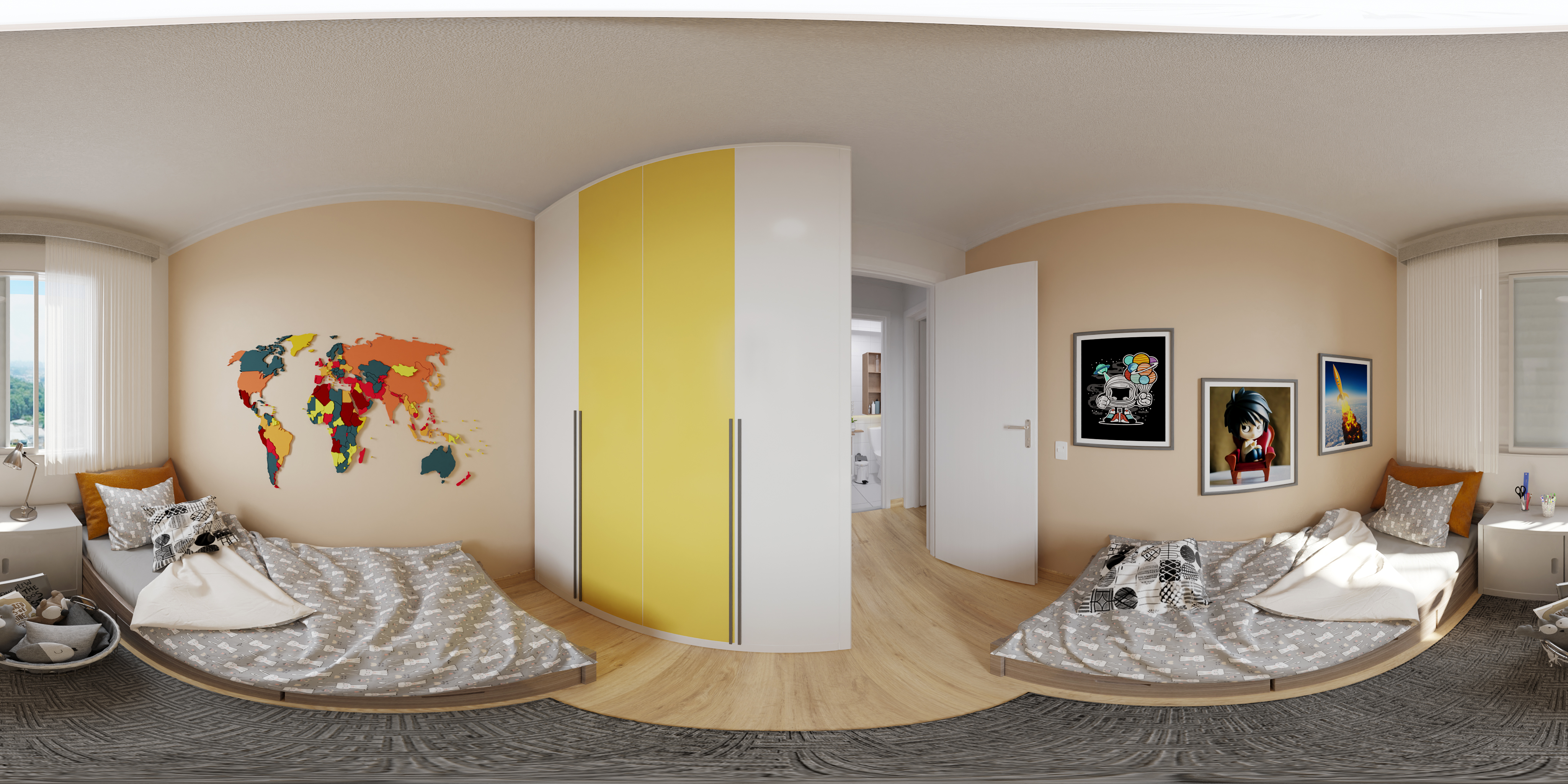 Apartamento B — vista 360° 04 — Advanced Taboão I