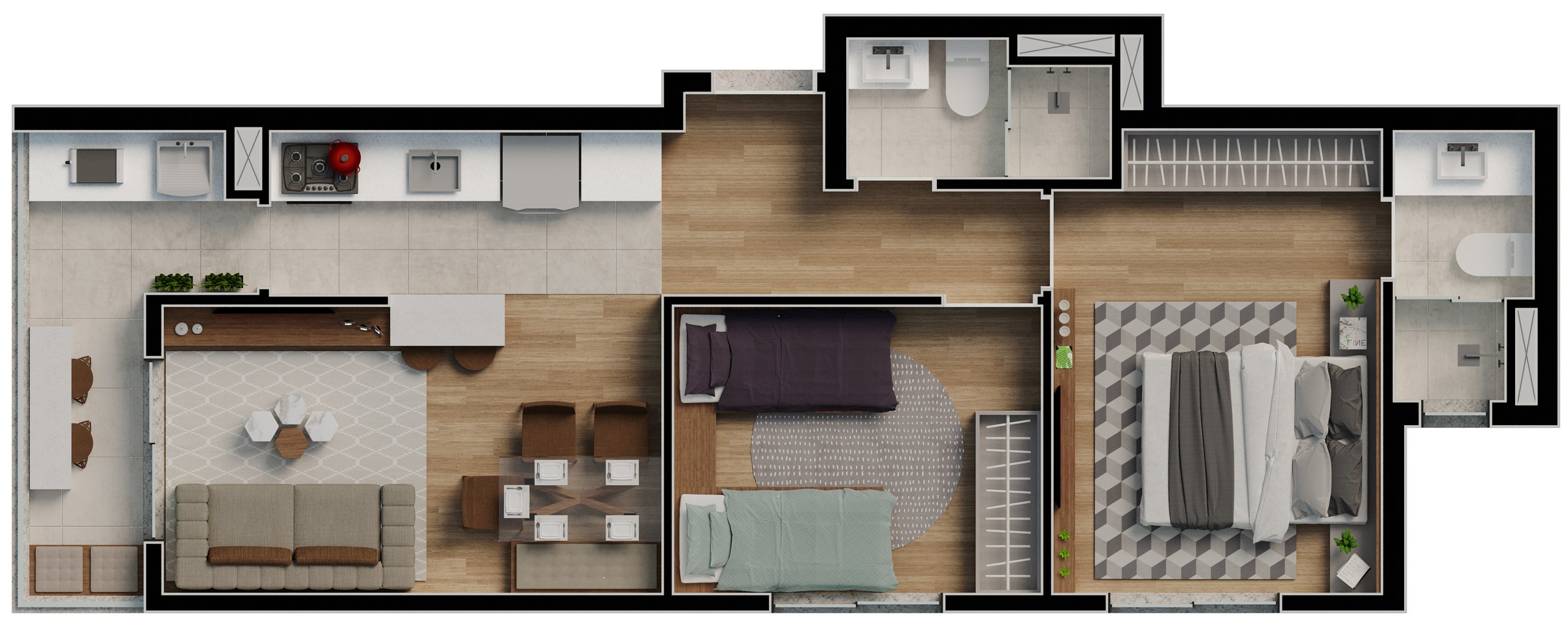 Planta de Elos Barueri Final 03 do Elos Residencial Clube