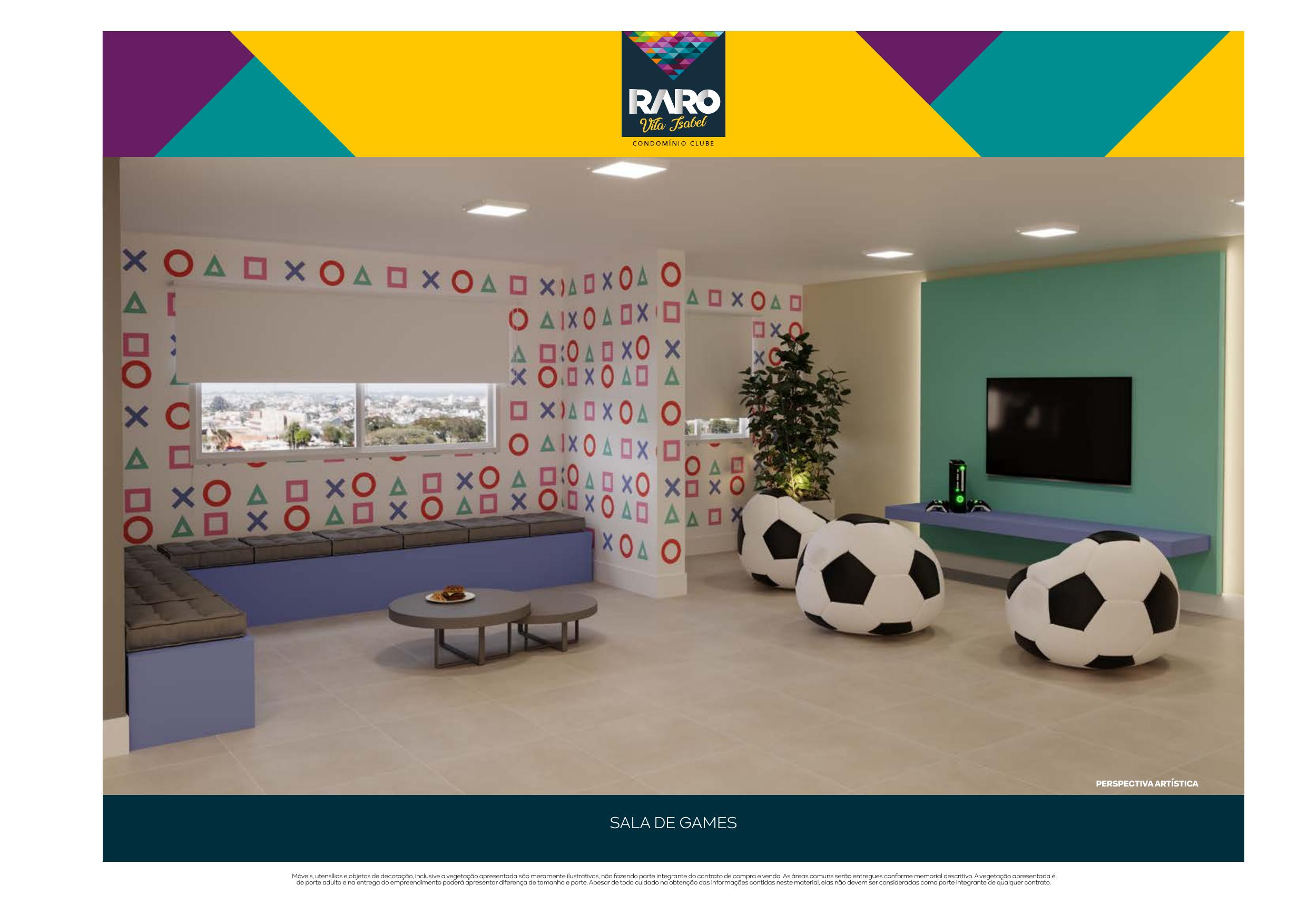 Sala de games — RARO Vila Isabel Condomínio Clube