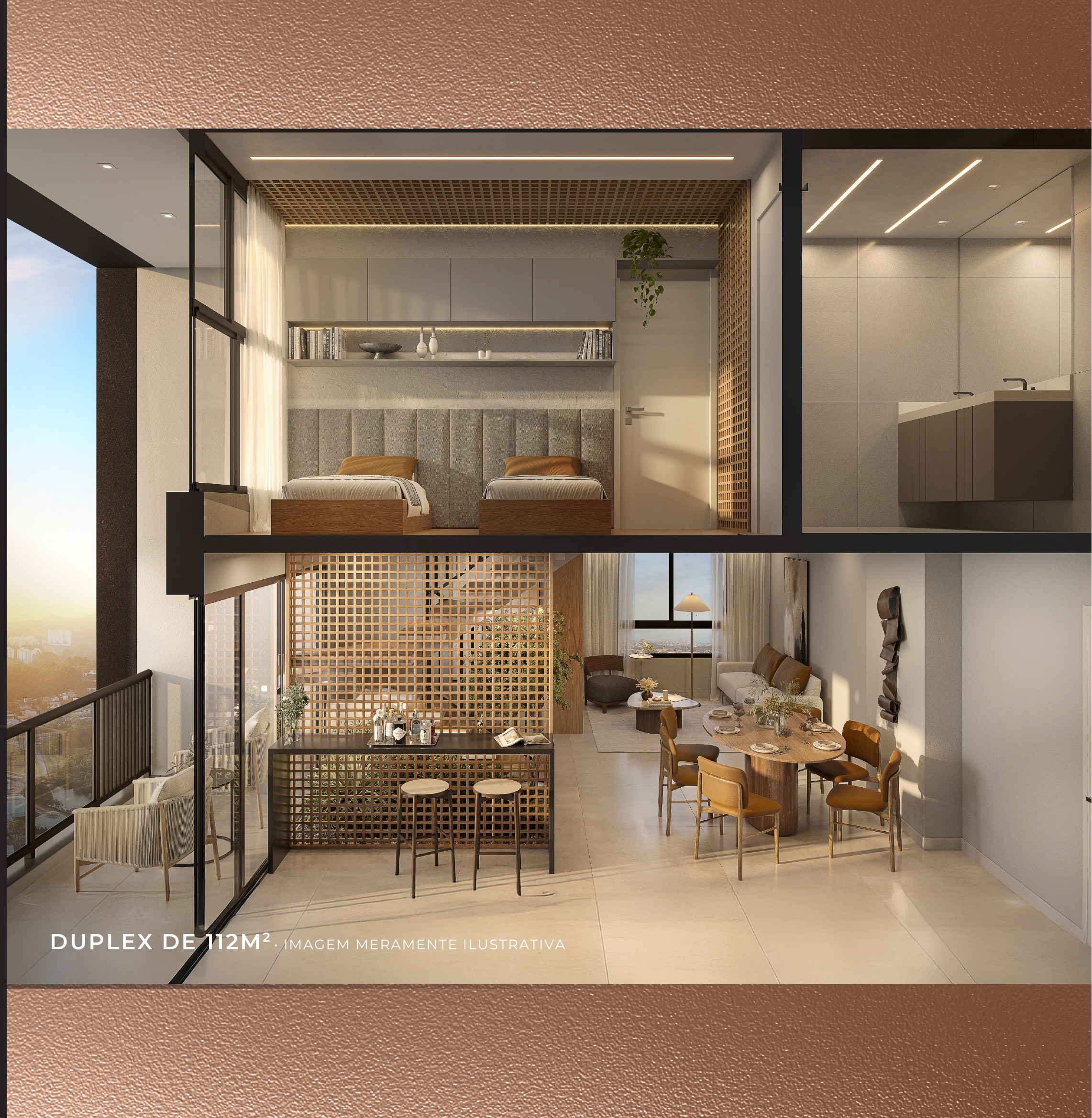 Duplex de 112 m² — mezanino — LIV Stay Residence