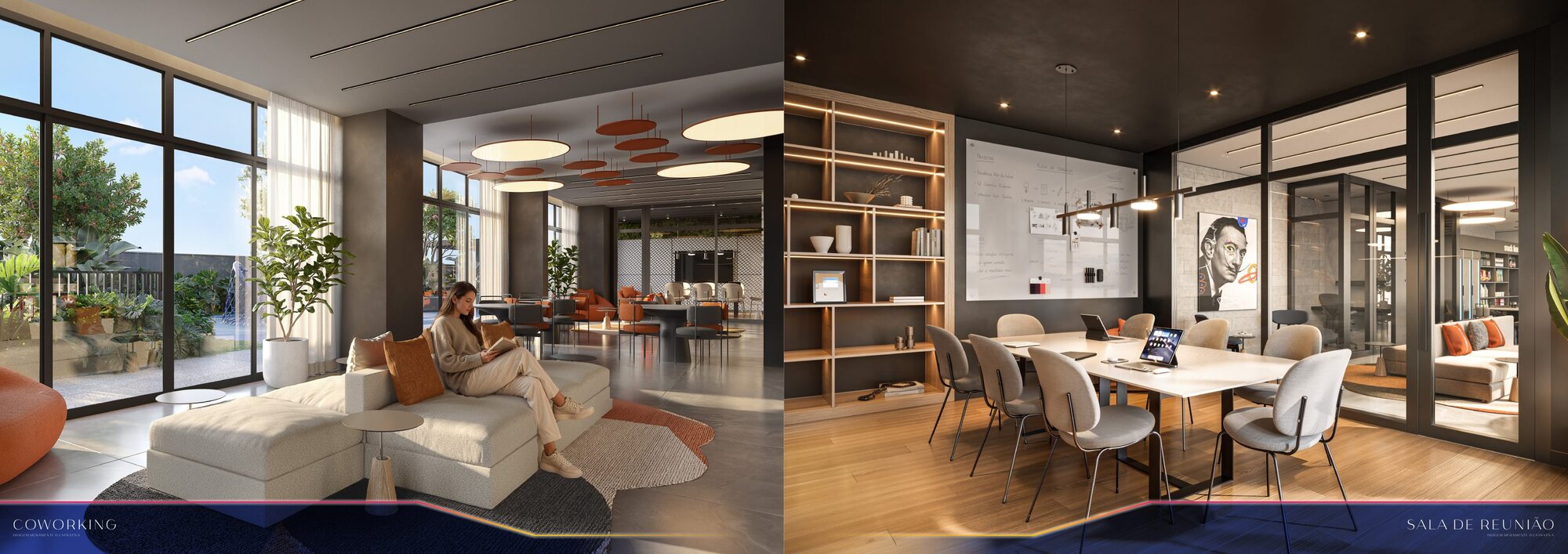 Coworking, private room e sala de reunião — DUO Stay Residence