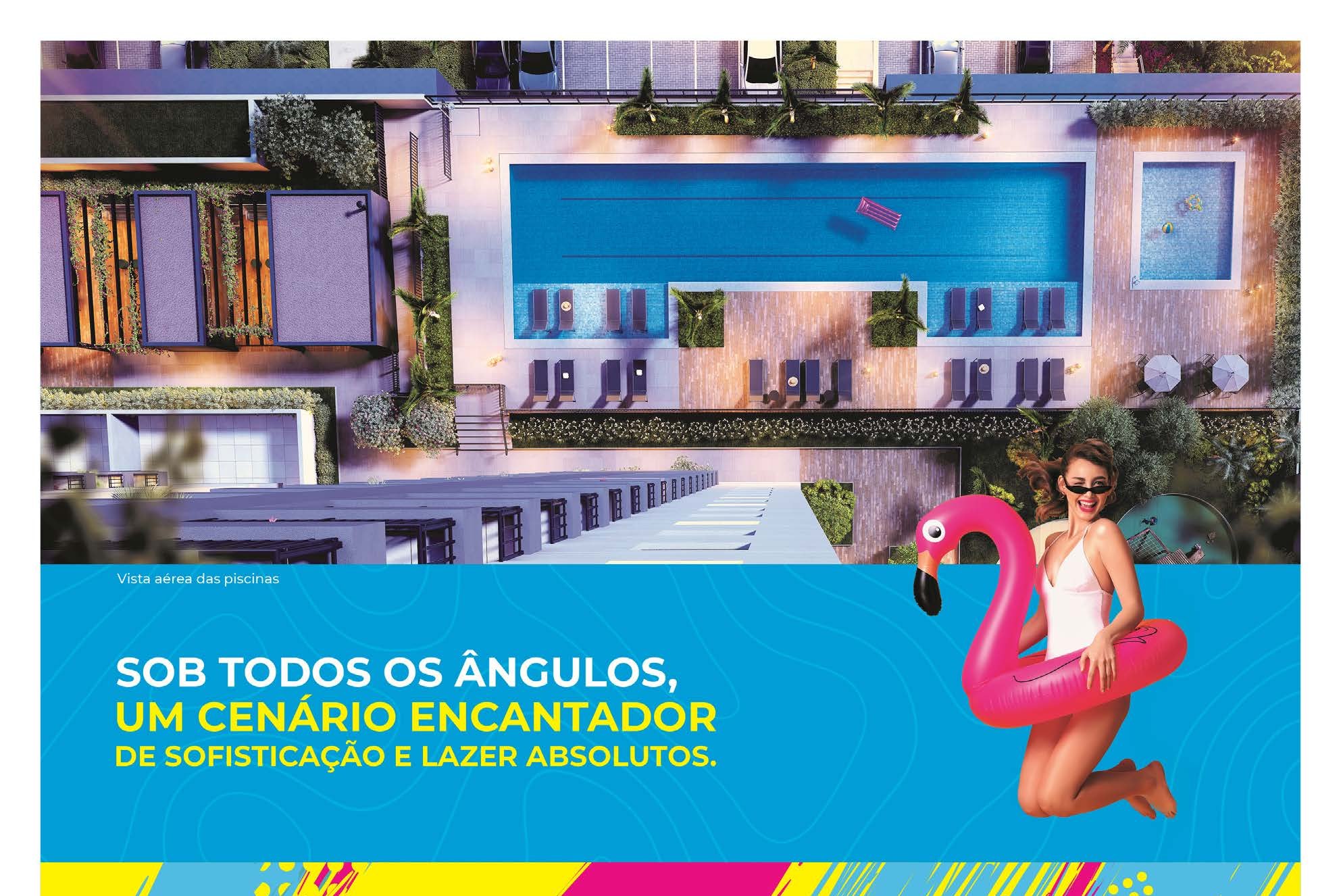 Vista das piscinas — Look Condomínio Clube